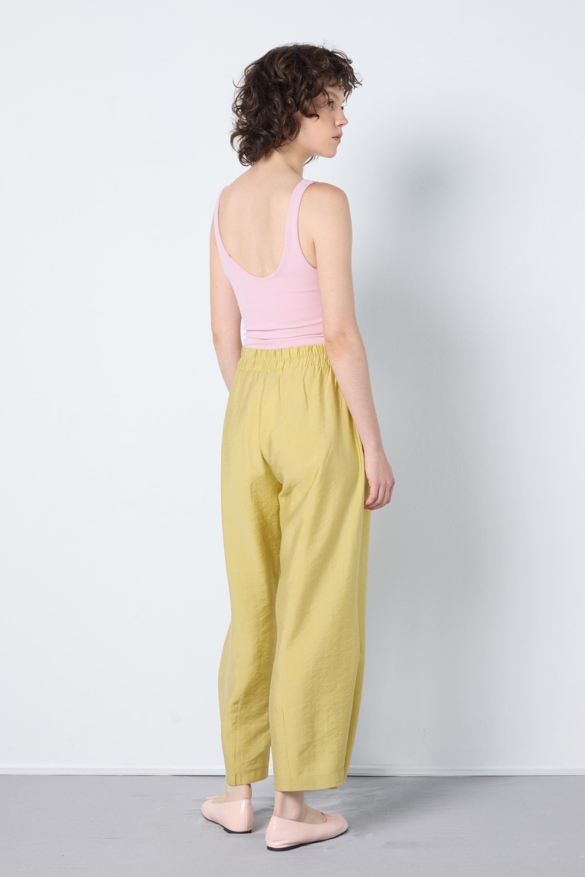 Premium Tencel Pantolon Yağ Yeşili