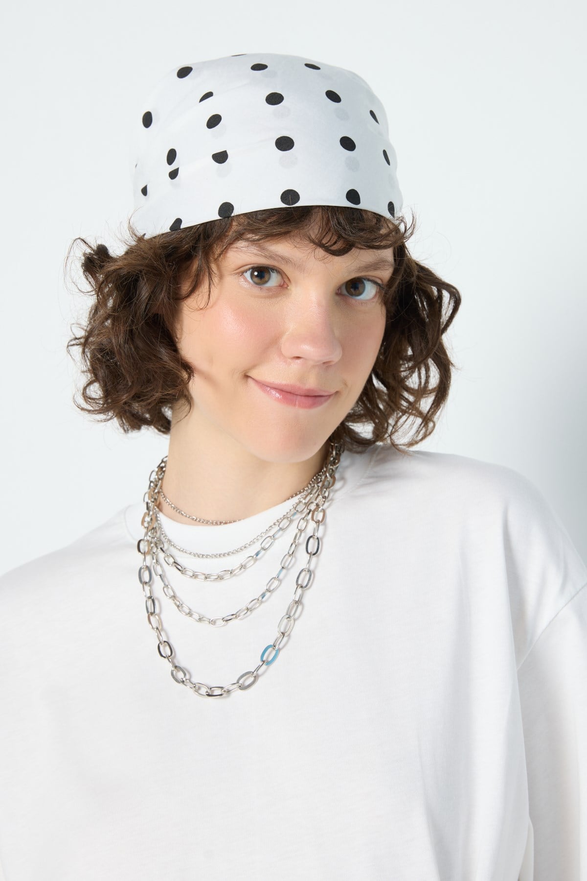Puantiye Bandana Ekru