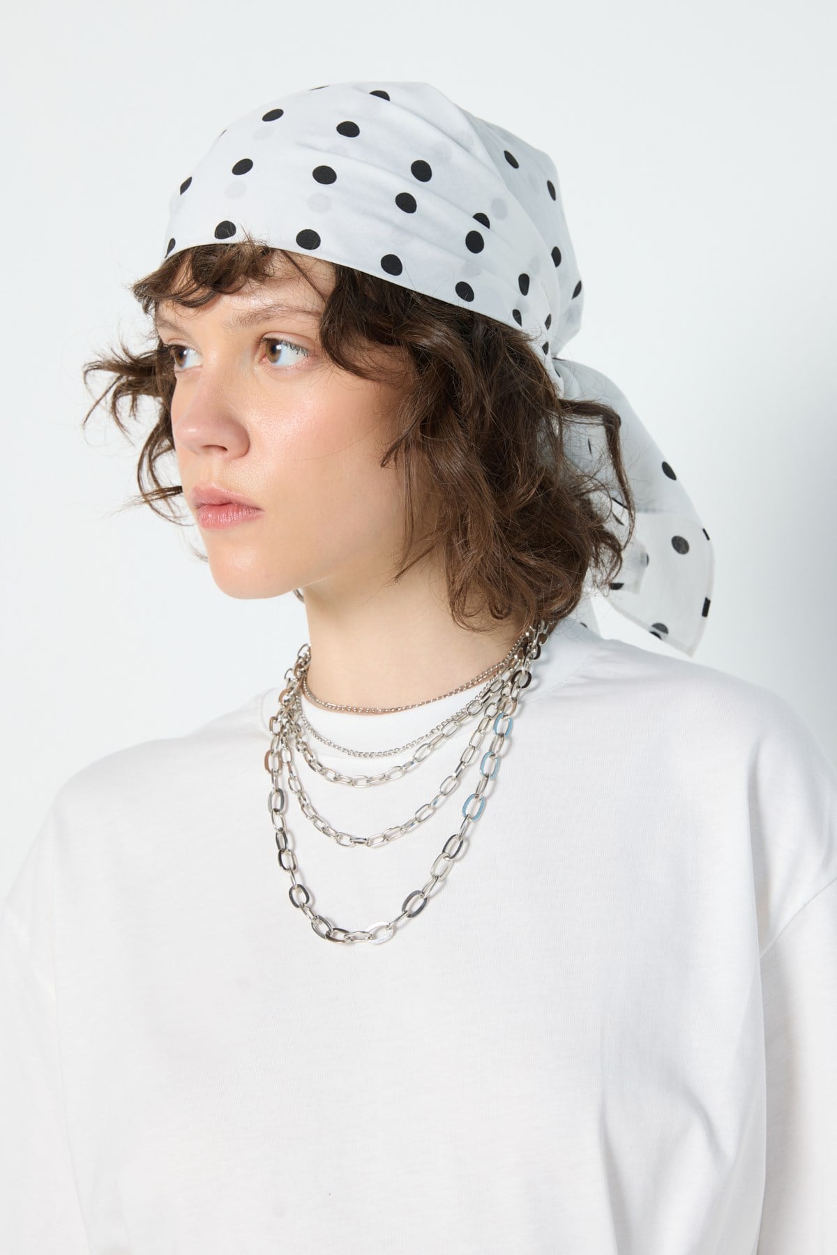Puantiye Bandana Ekru