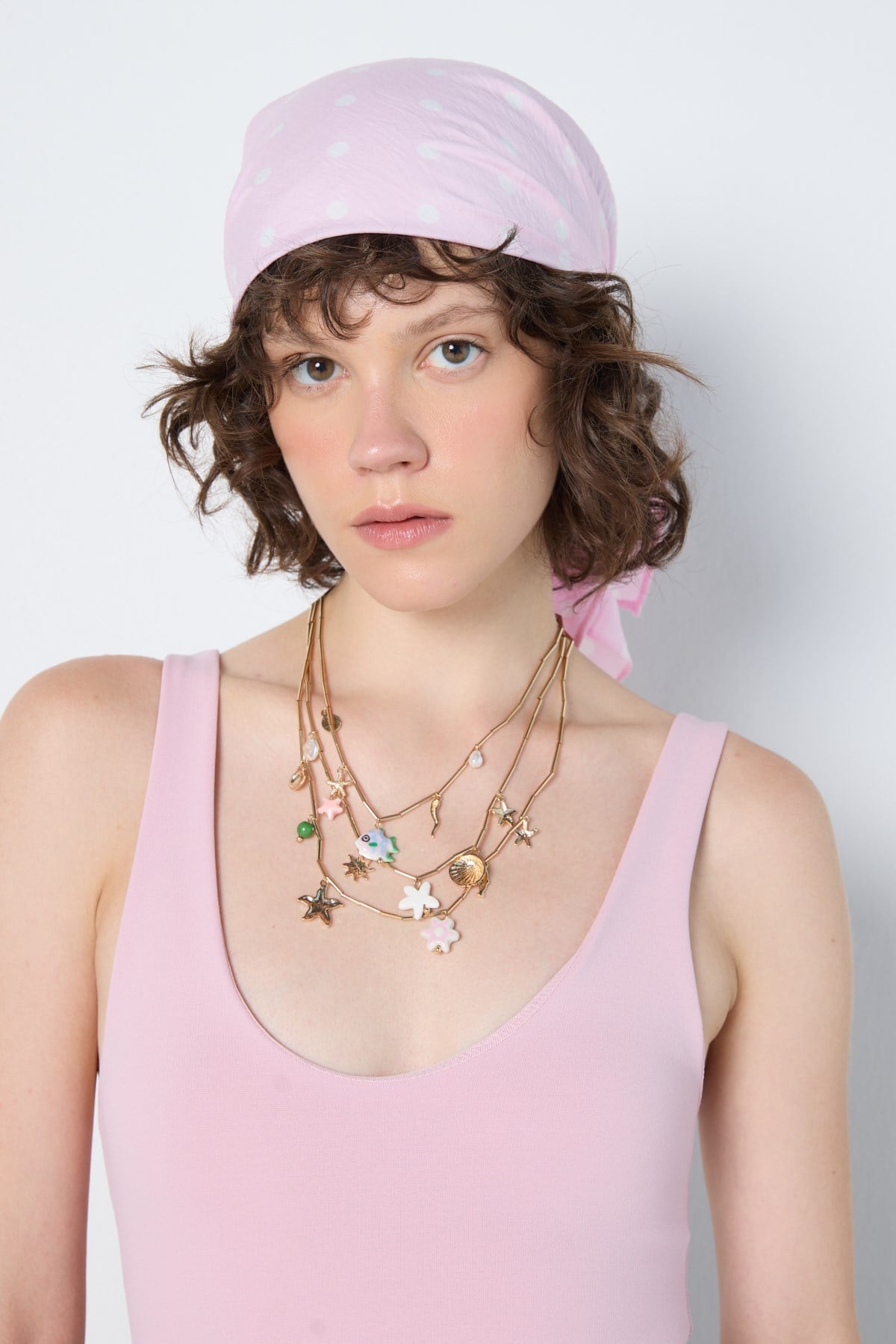 Puantiye Bandana Pembe