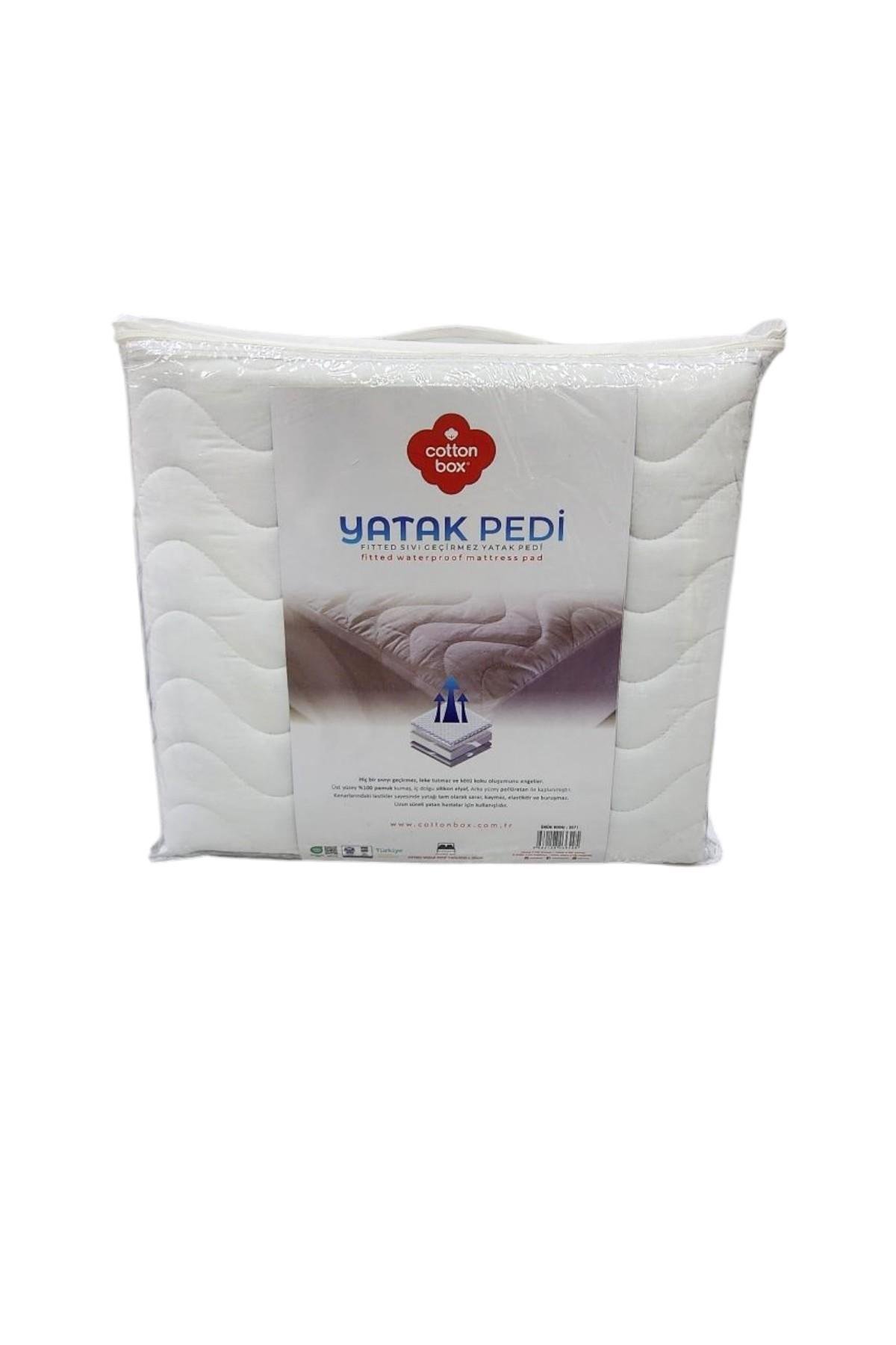 %100 Pamuk Sıvı Geçirmez Yatak Koruyucu – Cotton Box Lastikli Alez