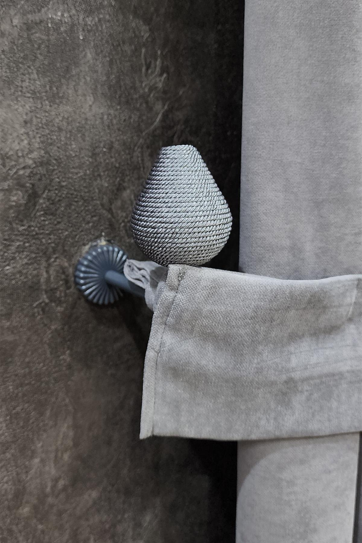 Armut Model Perde Renso Gri Renk