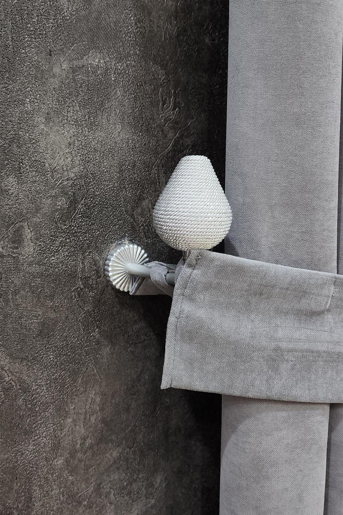 Armut Model Perde Renso Gri Renk