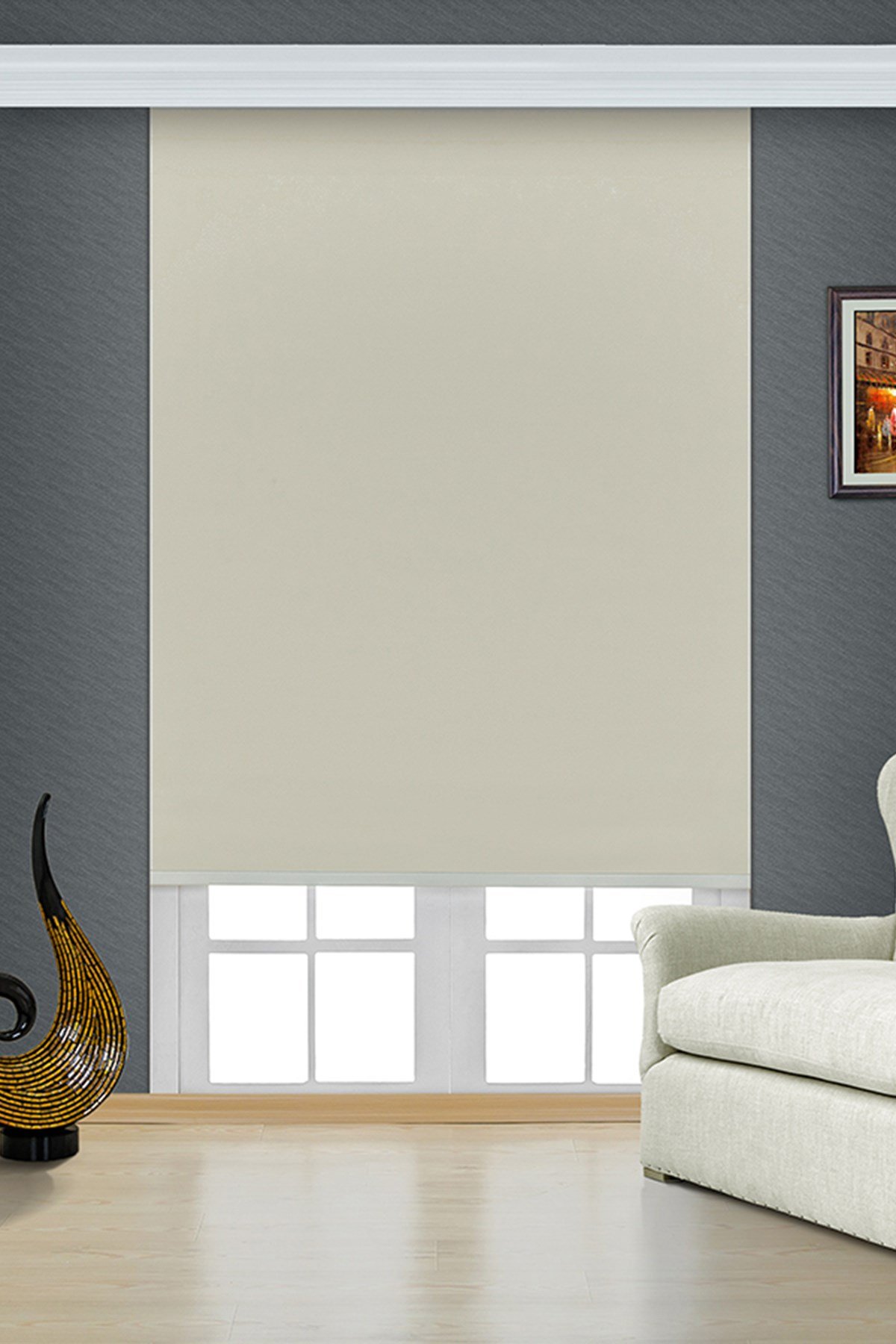 Blackout Stor Perde Krem