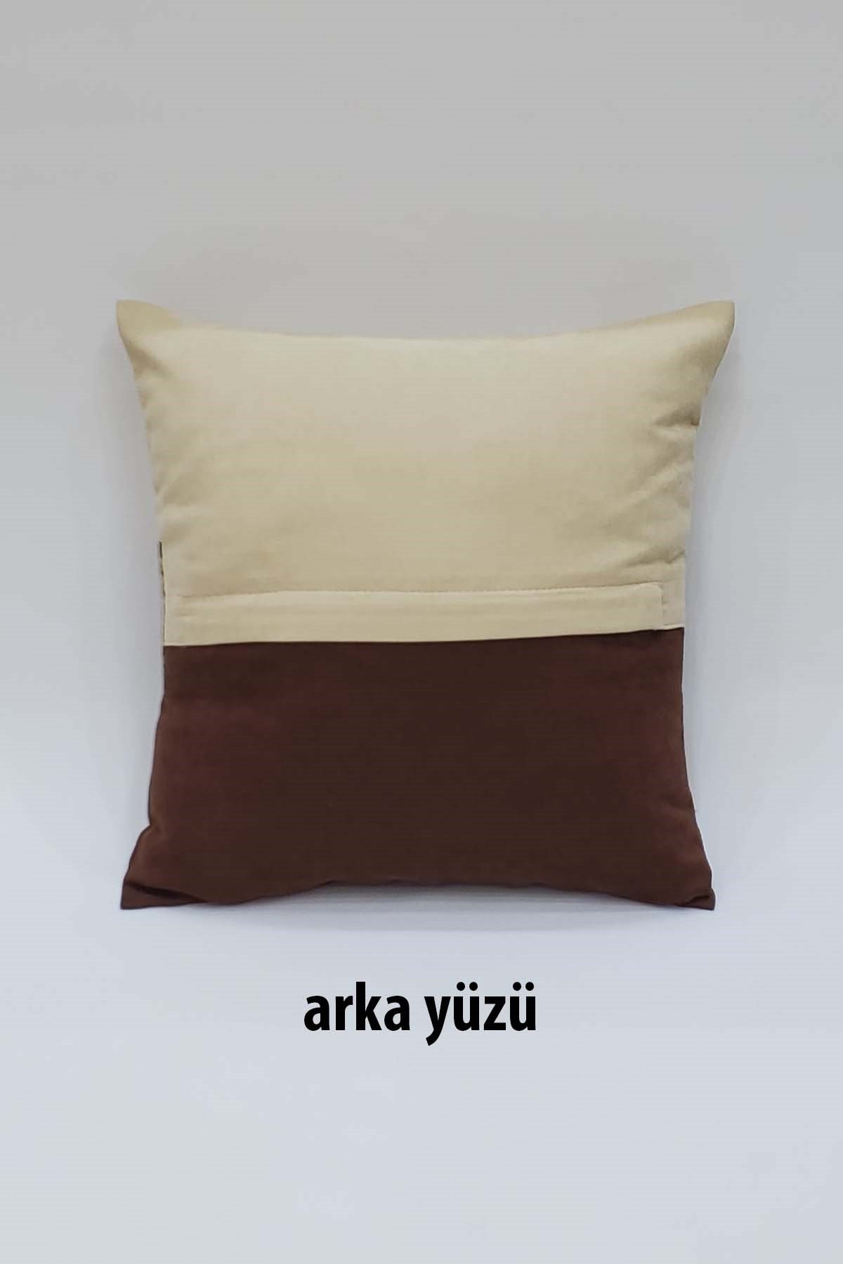 Bordür Kırlent Kahve+Krem