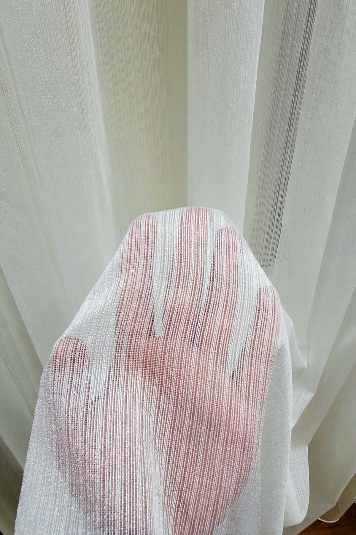 Brillant İnce Çizgili Düz Tül