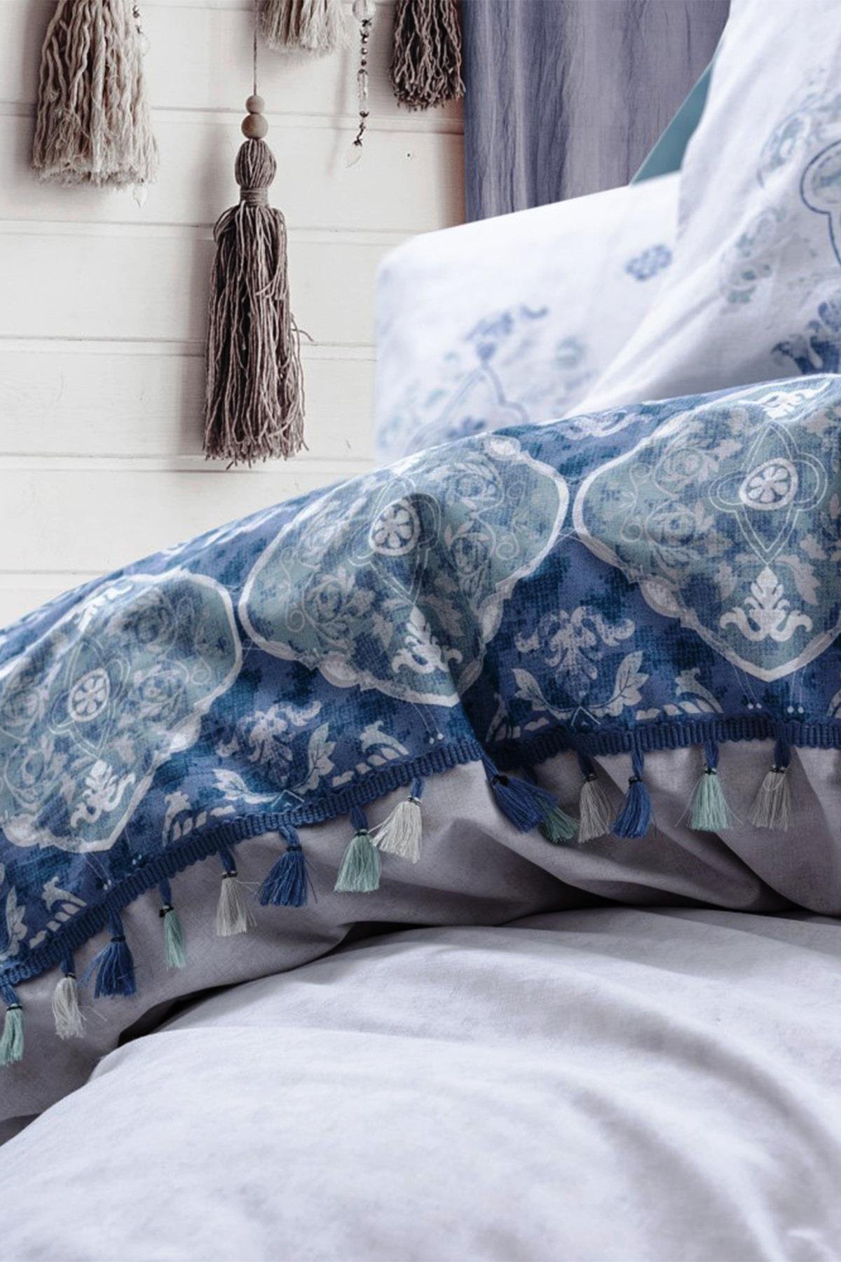 Candy Çift Kişilik Nevresim Takımı Jeni Mavi