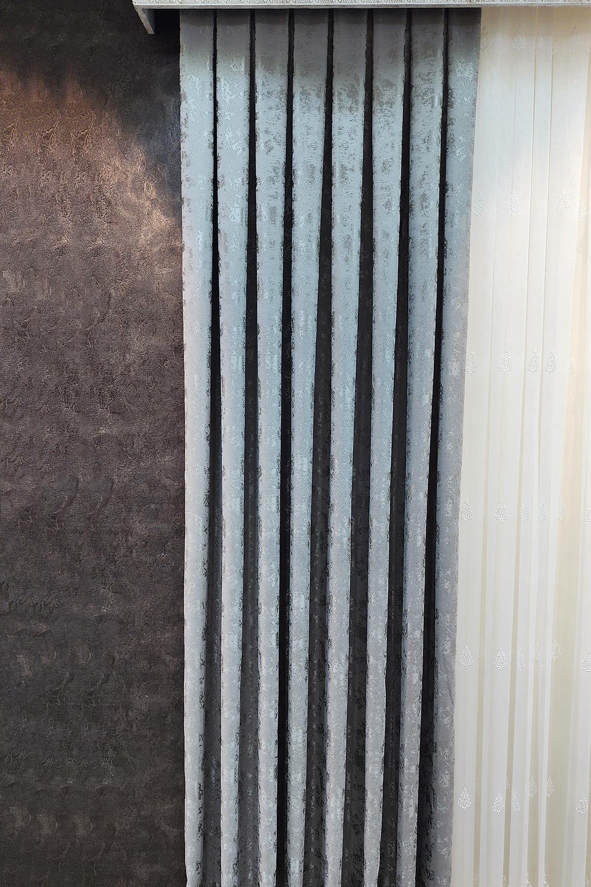 Everest Fon Perde Açık Gri Renk