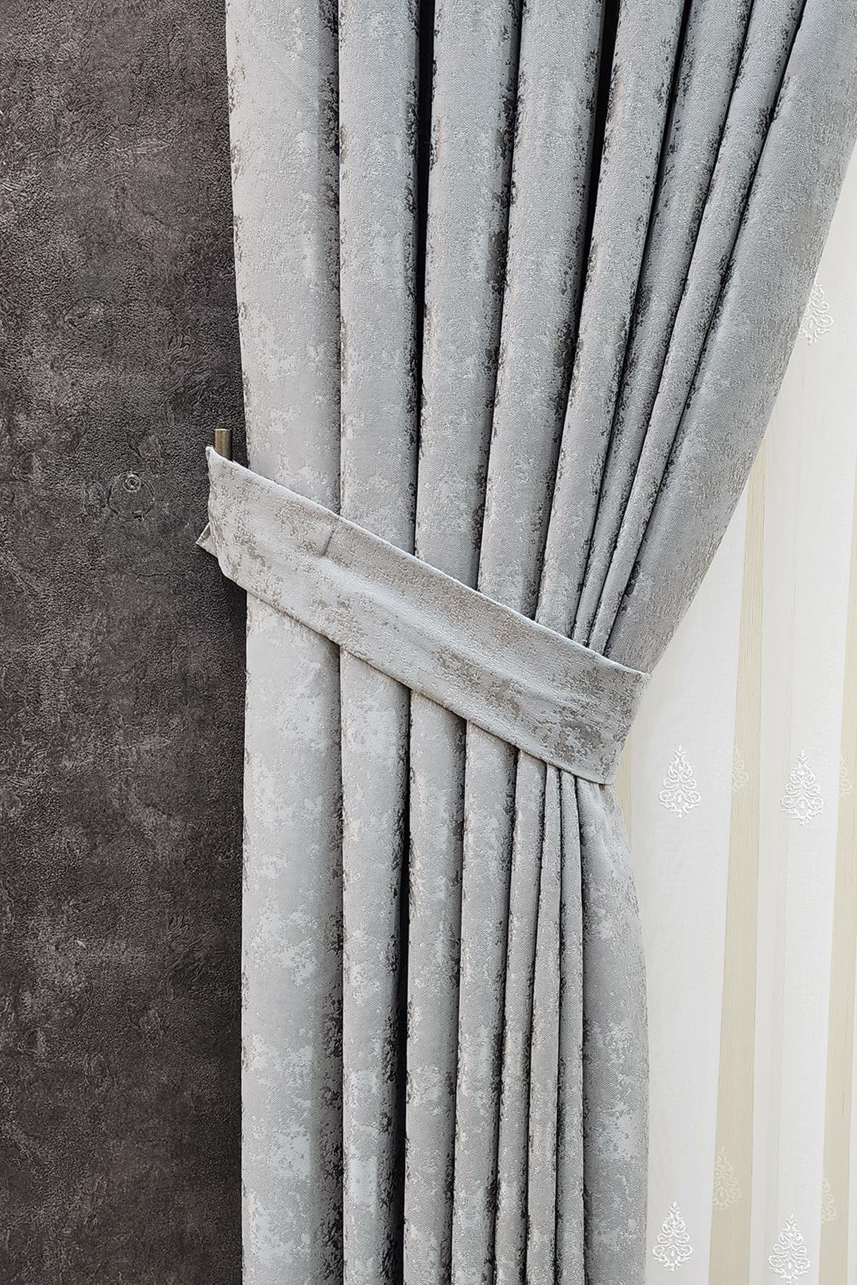 Everest Fon Perde Açık Gri Renk