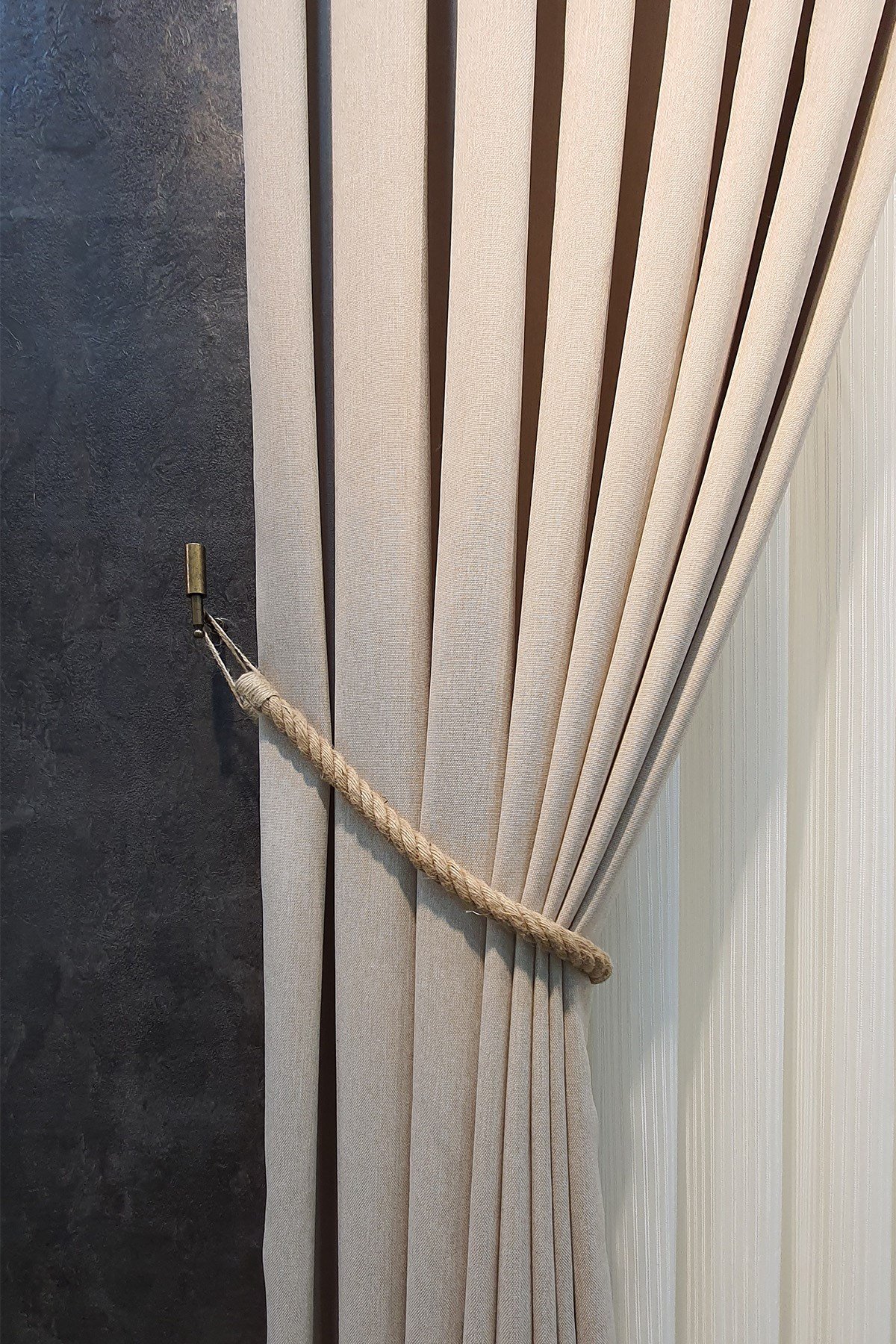 Halat Braçol Perde Toplama Hasır Keten