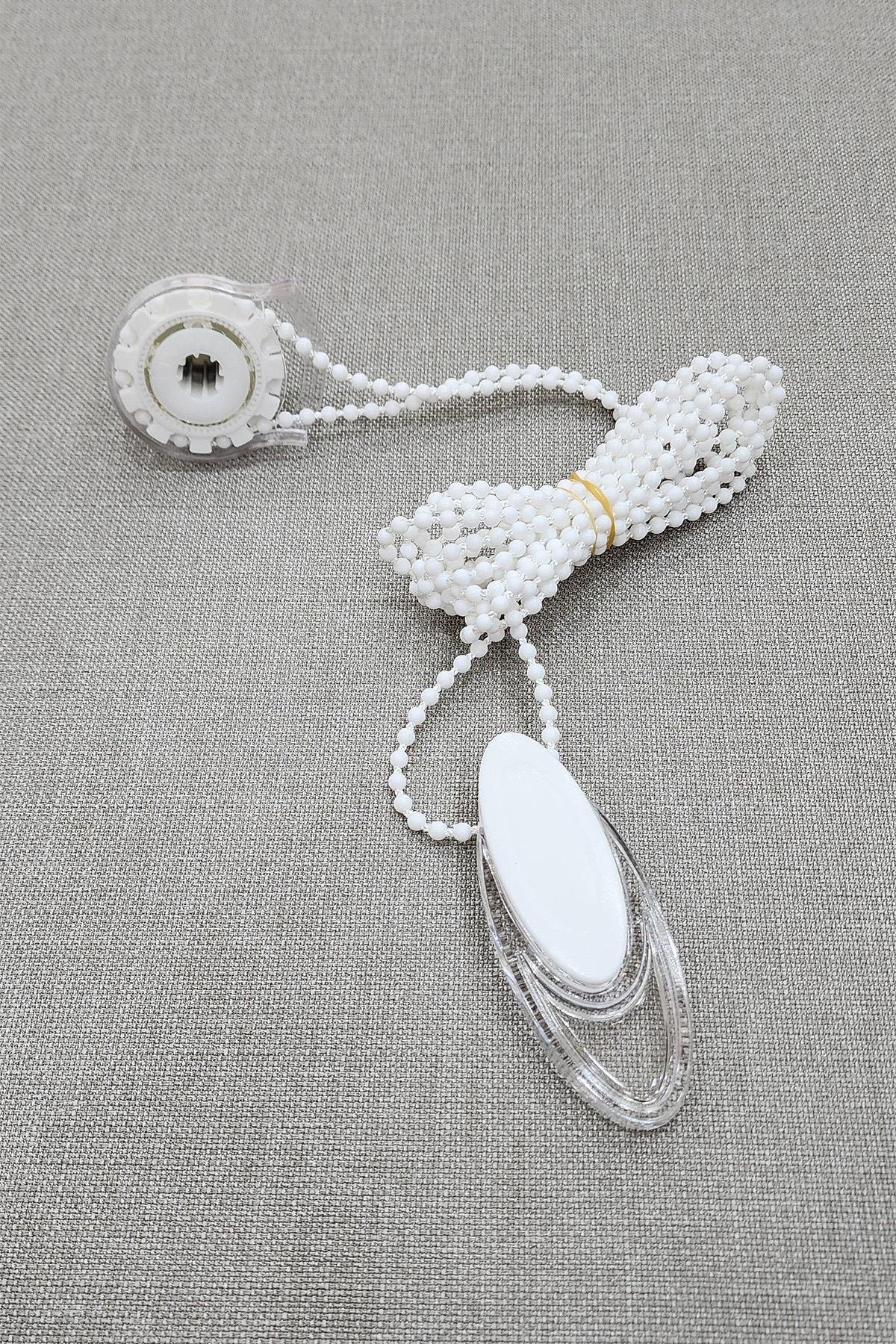 Lüx Stor Zebra Perde Zinciri Rediktörlü Zincir Beyaz