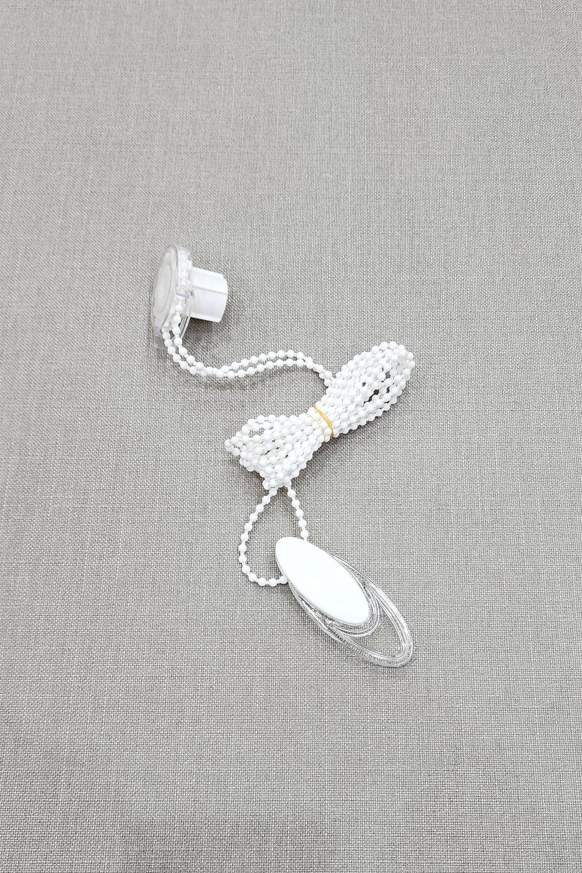 Lüx Stor Zebra Perde Zinciri Rediktörlü Zincir Beyaz