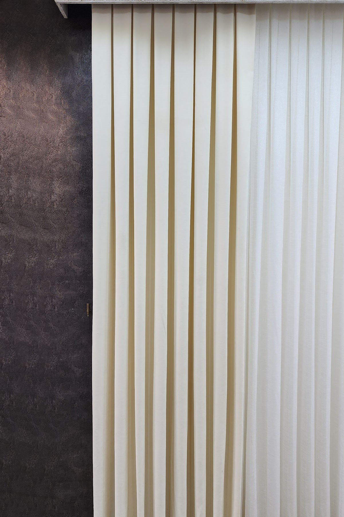 Mosso Fon Perde Düz Renk Krem