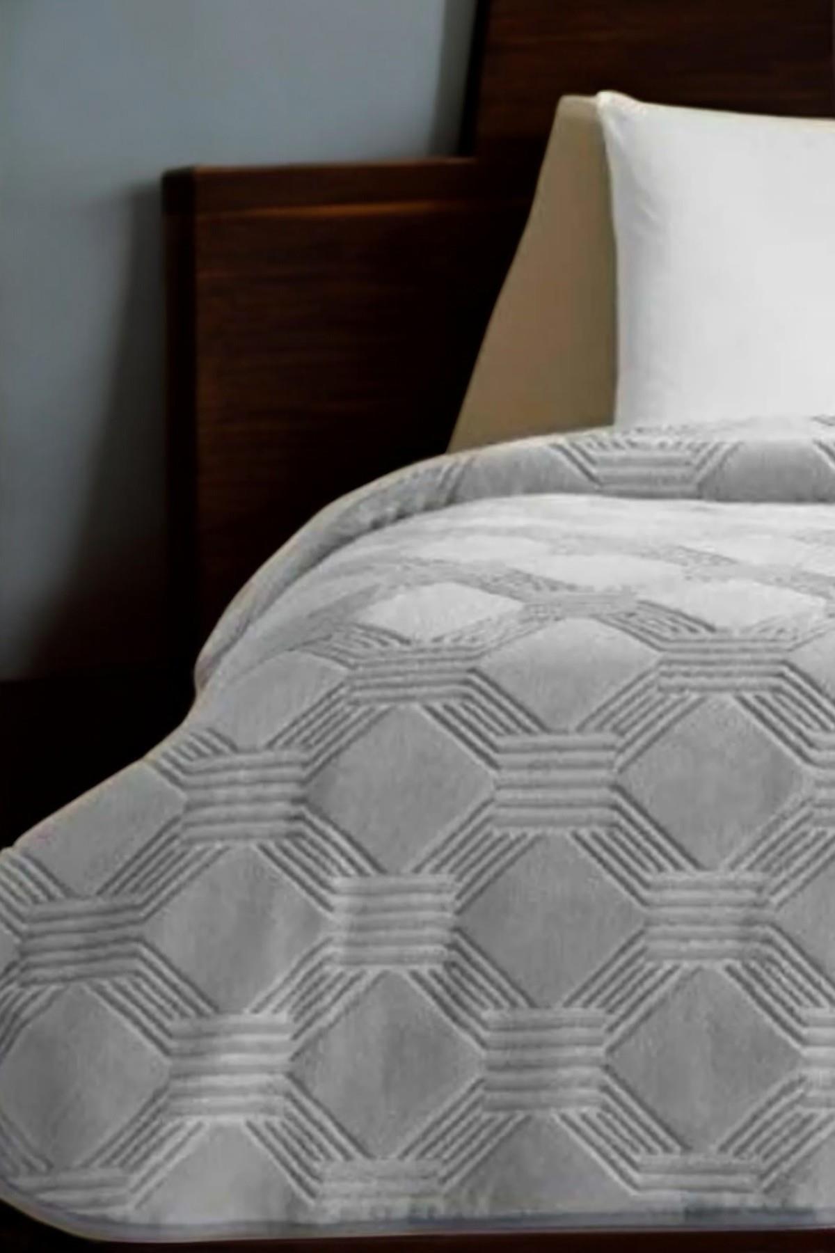 Özdilek Trendy Çift Kişilik Battaniye - Koyu Gri (220x240 cm)