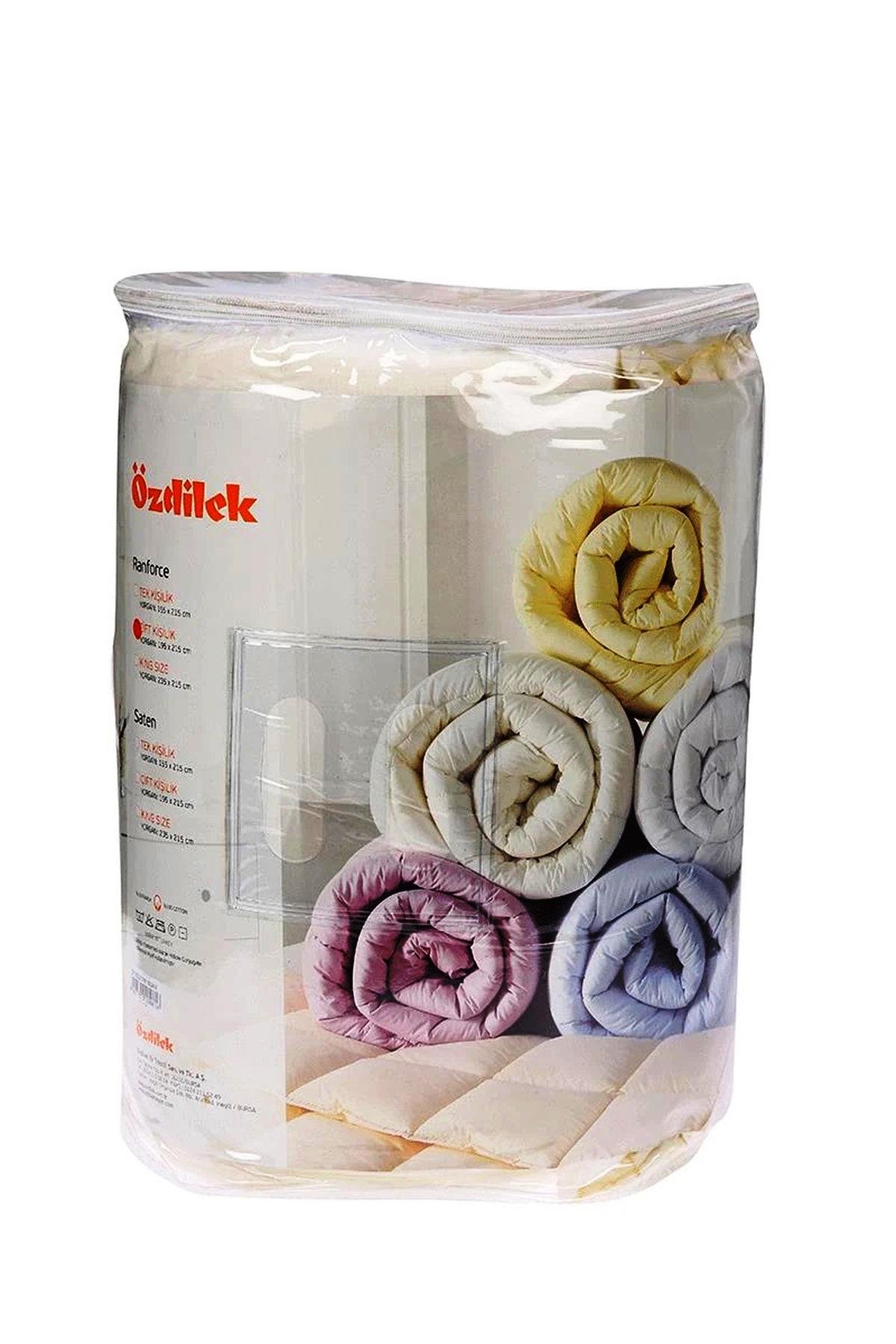 Ranforce Tek Kişilik Yorgan Beyaz Renk 155x215 cm