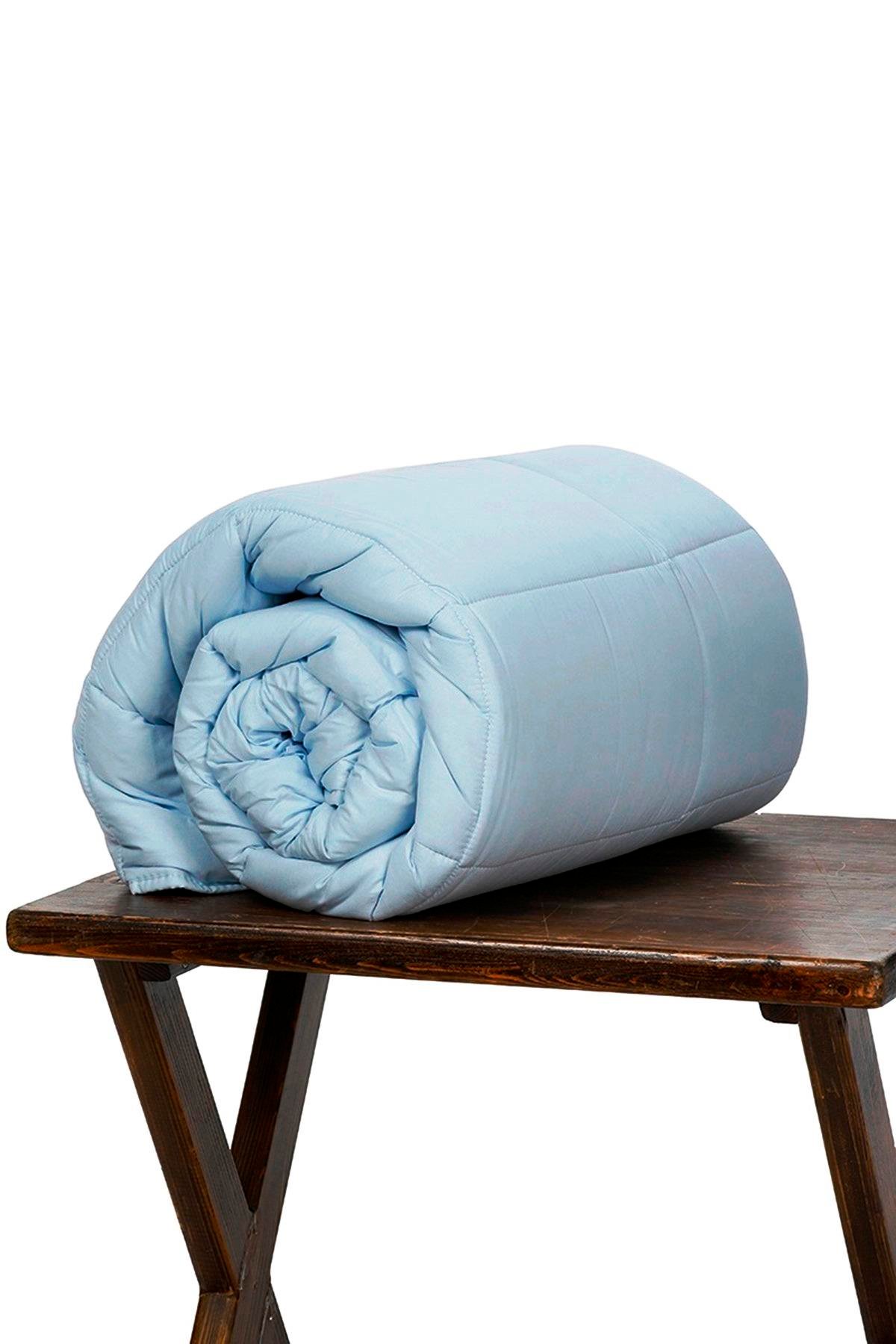 Ranforce Tek Kişilik Yorgan Mavi Renk 155x215 cm