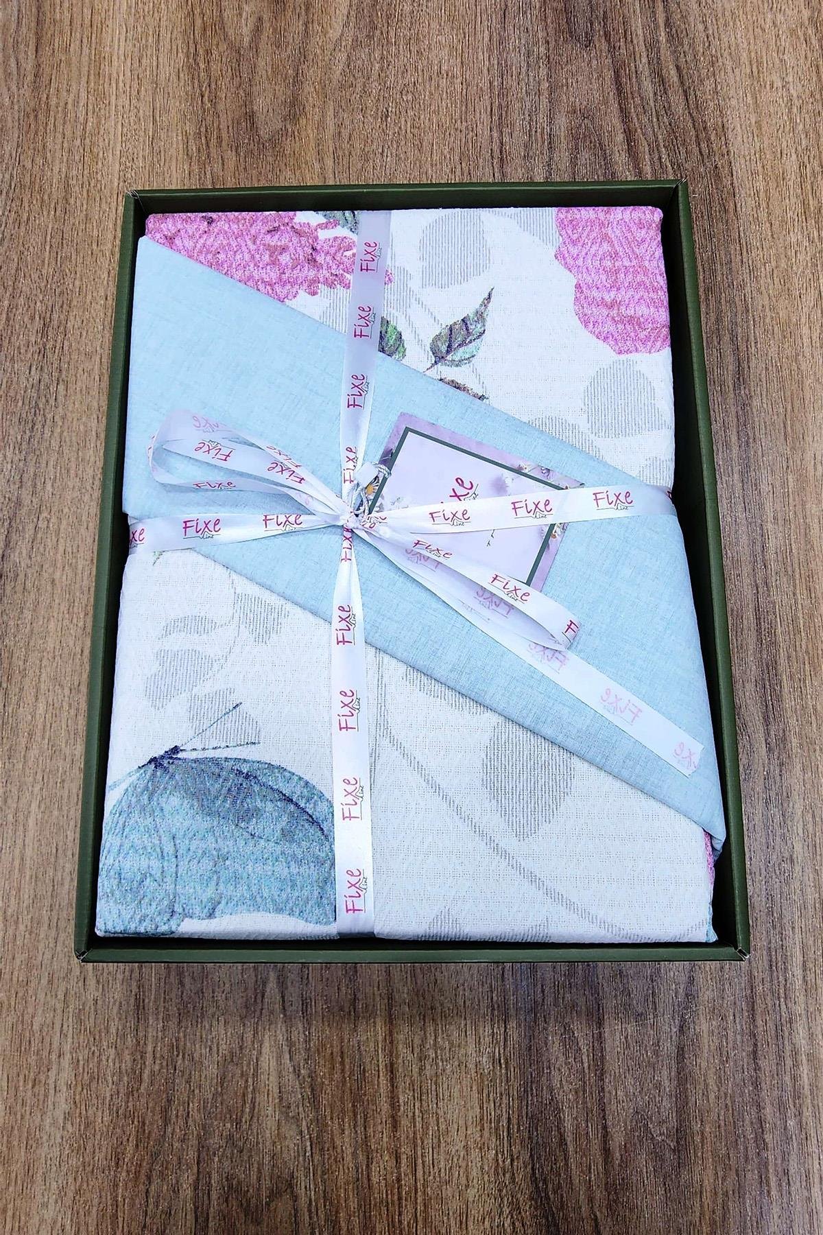 Rosella Pembe Tek Kişilik Pike Takımı – %100 Pamuk, Lastikli Çarşaflı