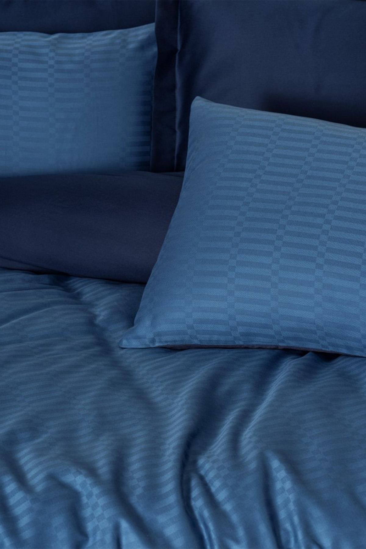 Smart Bambu Saten Çift Kişilik Nevresim Takımı Petrol