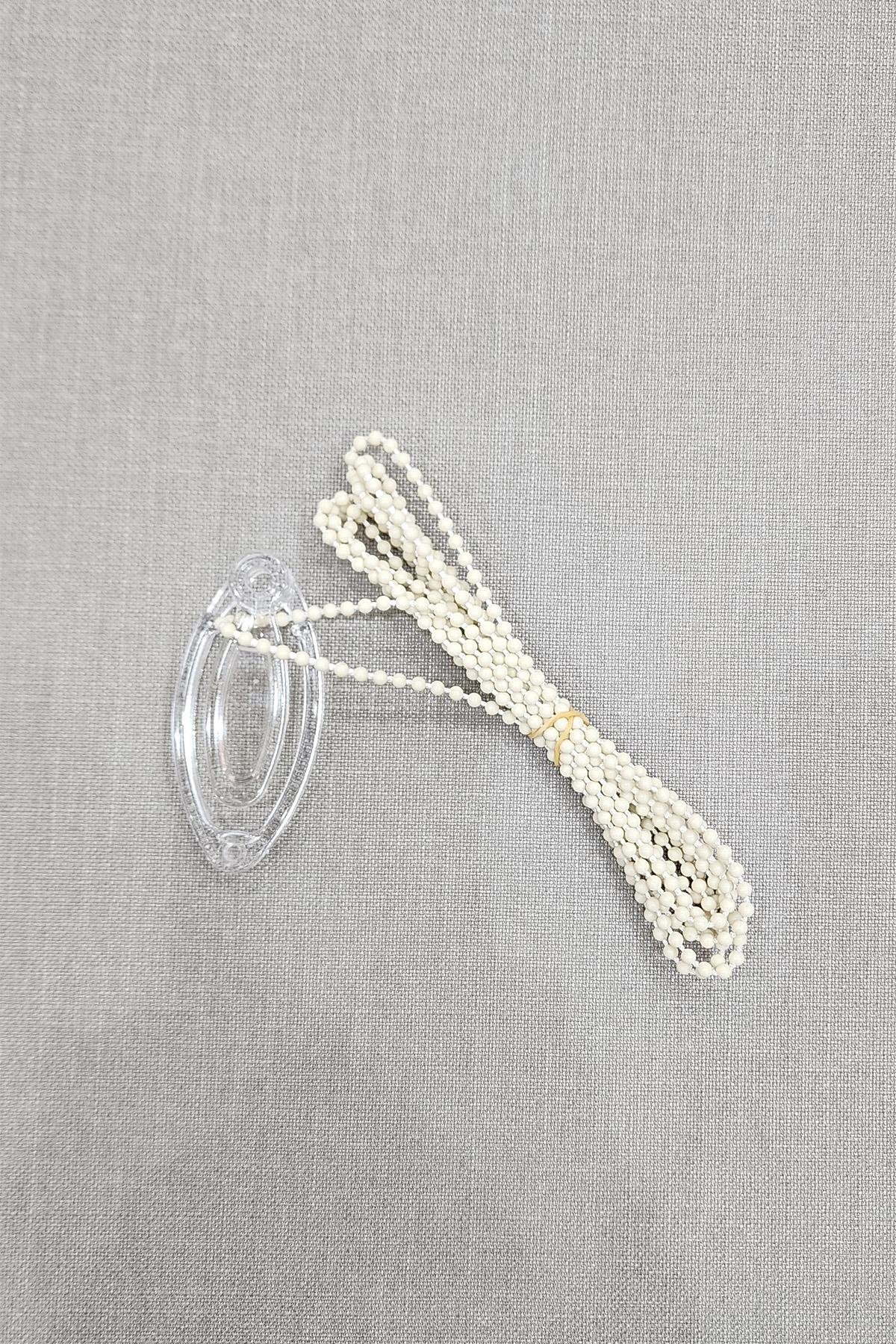 Stor ve Zebra Perde Zincir Krem Renk