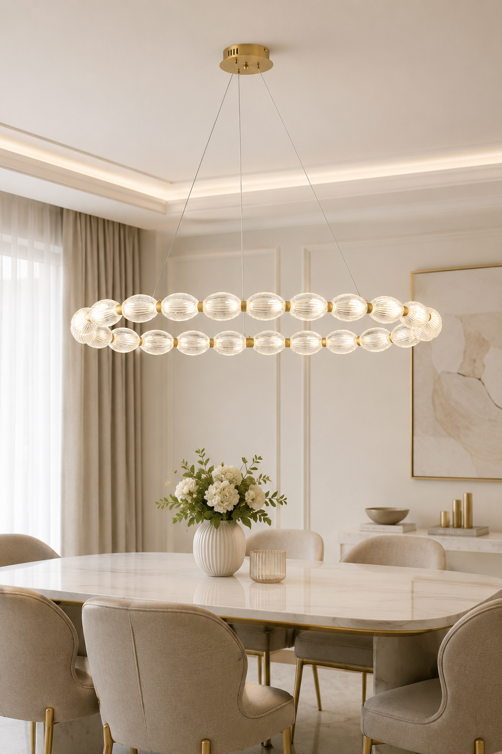 Velora Gold Eskitme Sarkıt Led Avize Modern Luxury Salon Yemek Masası Üzeri Avize