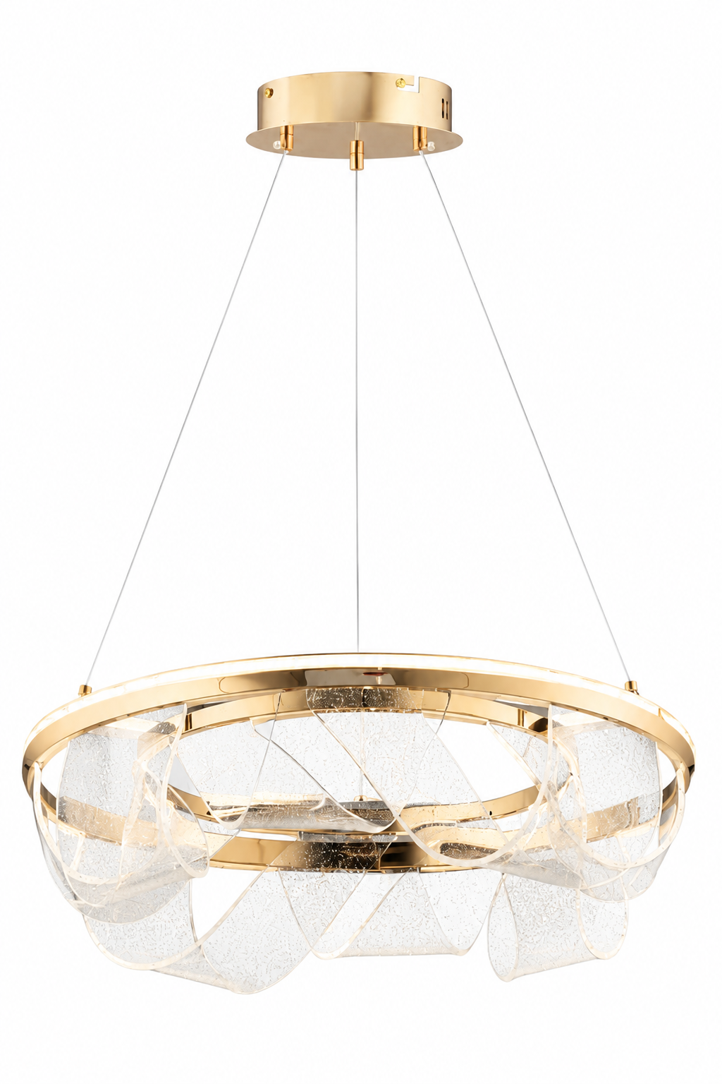 Cordoba Gold Sarkıt Led Avize Modern Luxury Salon Yatak Odası Avize