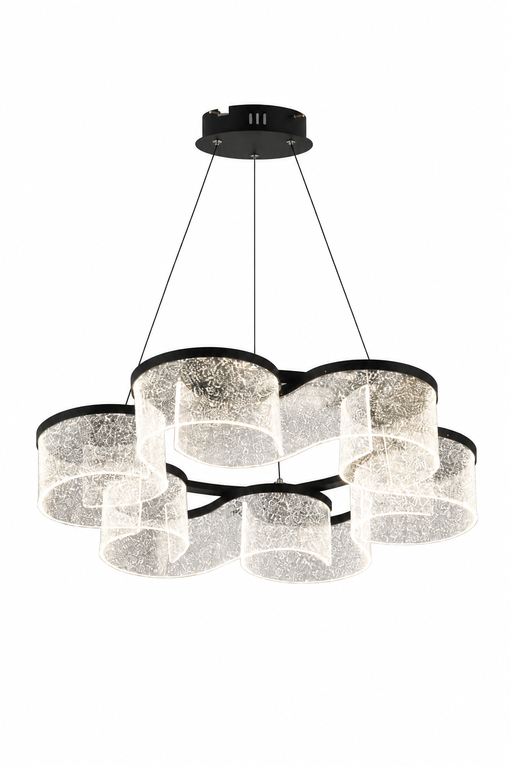 Estrella Siyah Sarkıt Led Avize Modern Luxury Salon Yatak Odası Avize