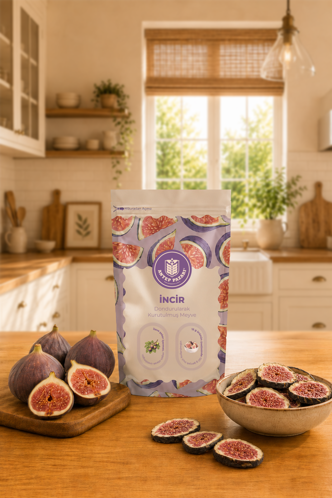  İncir Kuru Meyve Cipsi - Dondurularak Kurutulmuş Freeze Dried Çıtır İncir