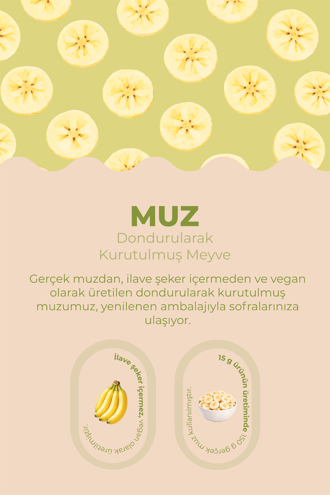  Muz Kuru Meyve Cipsi - Dondurularak Kurutulmuş Freeze Dried Çıtır Muz