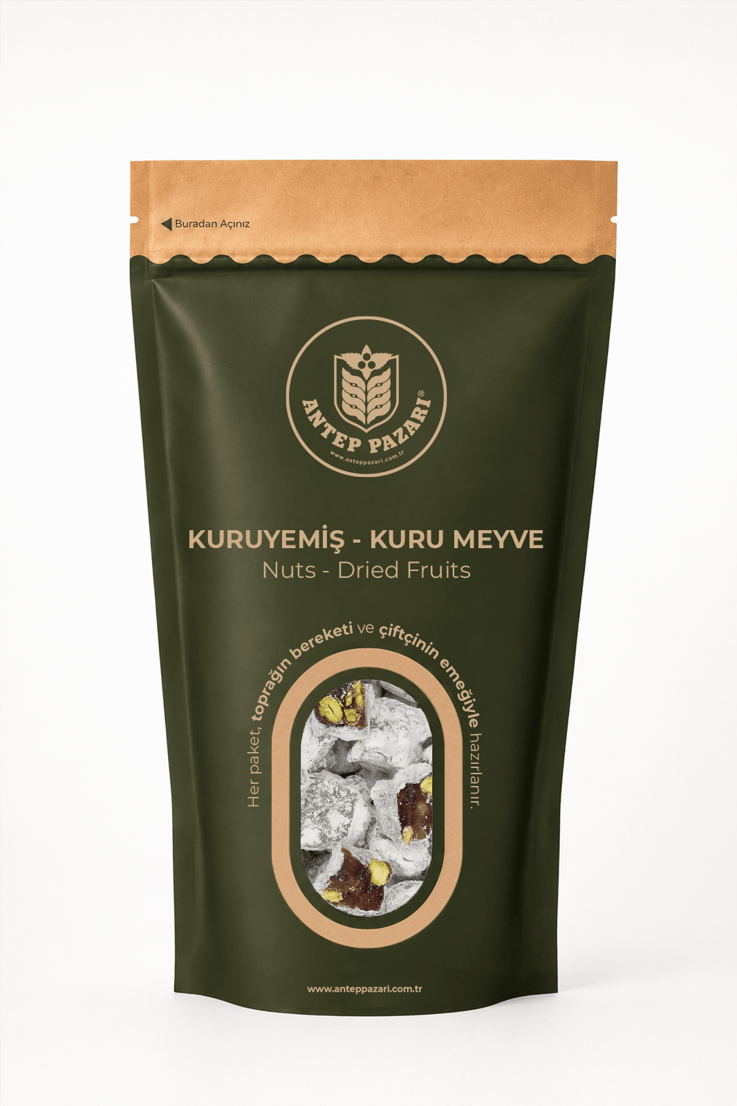 Çifte Kavrulmuş Antep Fıstıklı Duble Lokum