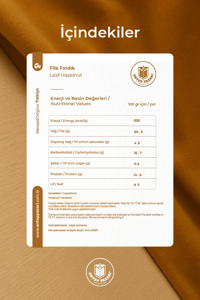 File Fındık Rendelenmiş