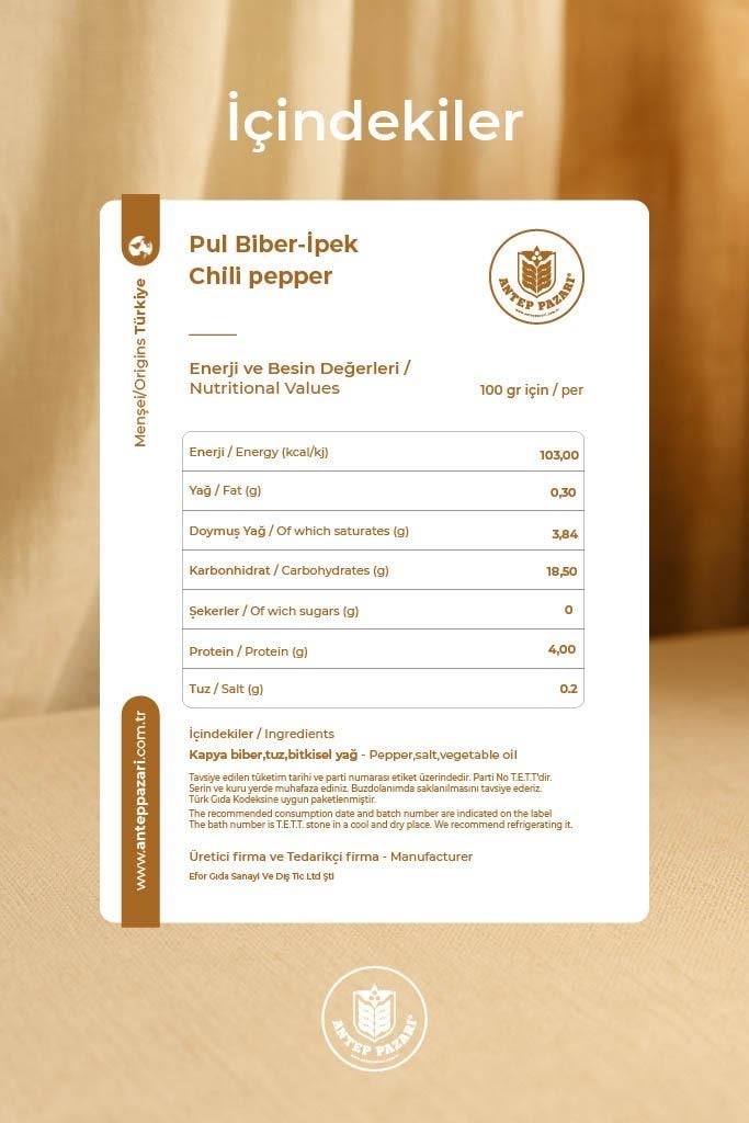 Özel İpek Pul Biber Maraş