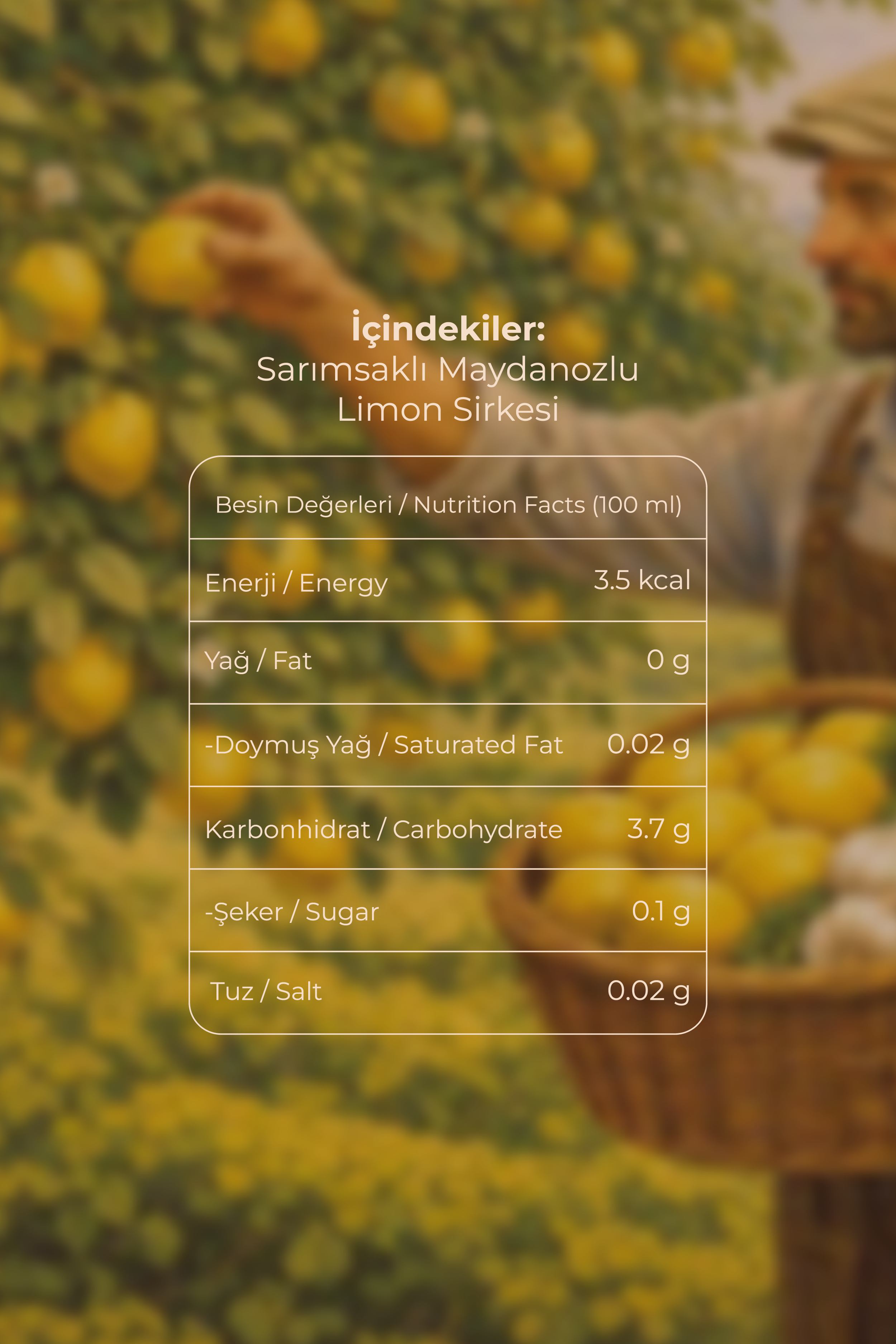 Sarımsaklı Maydanozlu Limon Sirkesi