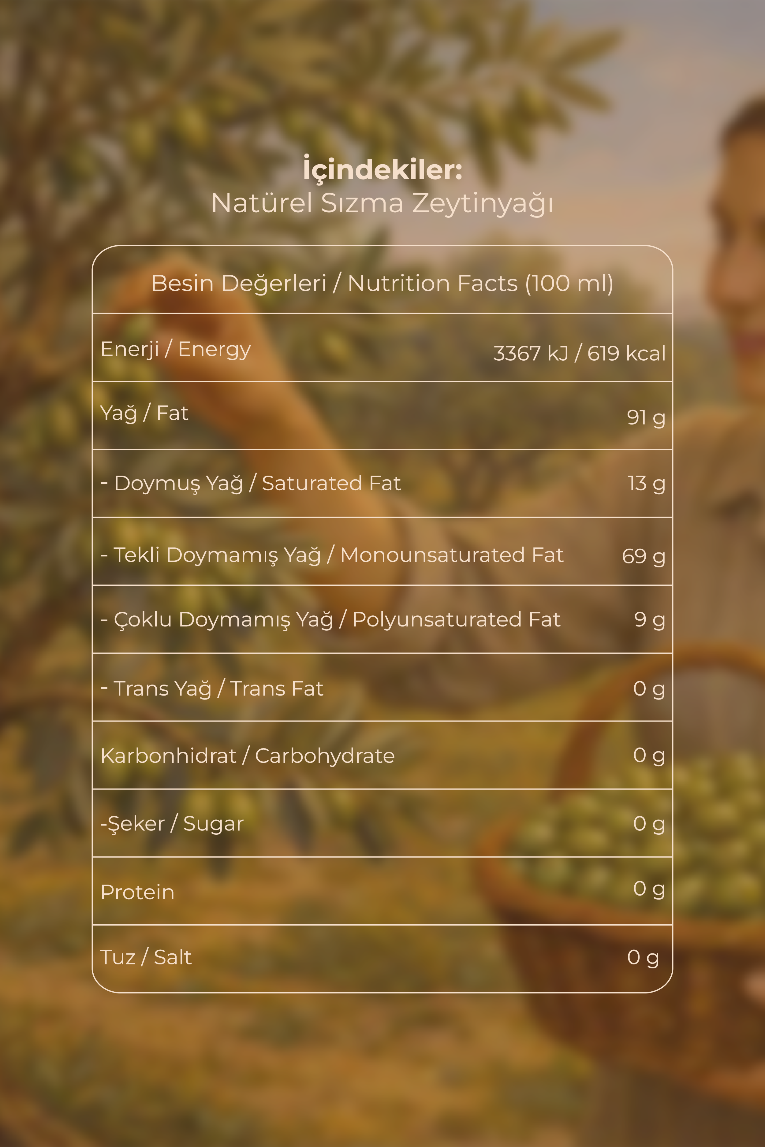 Sızma Zeytinyağı Naturel
