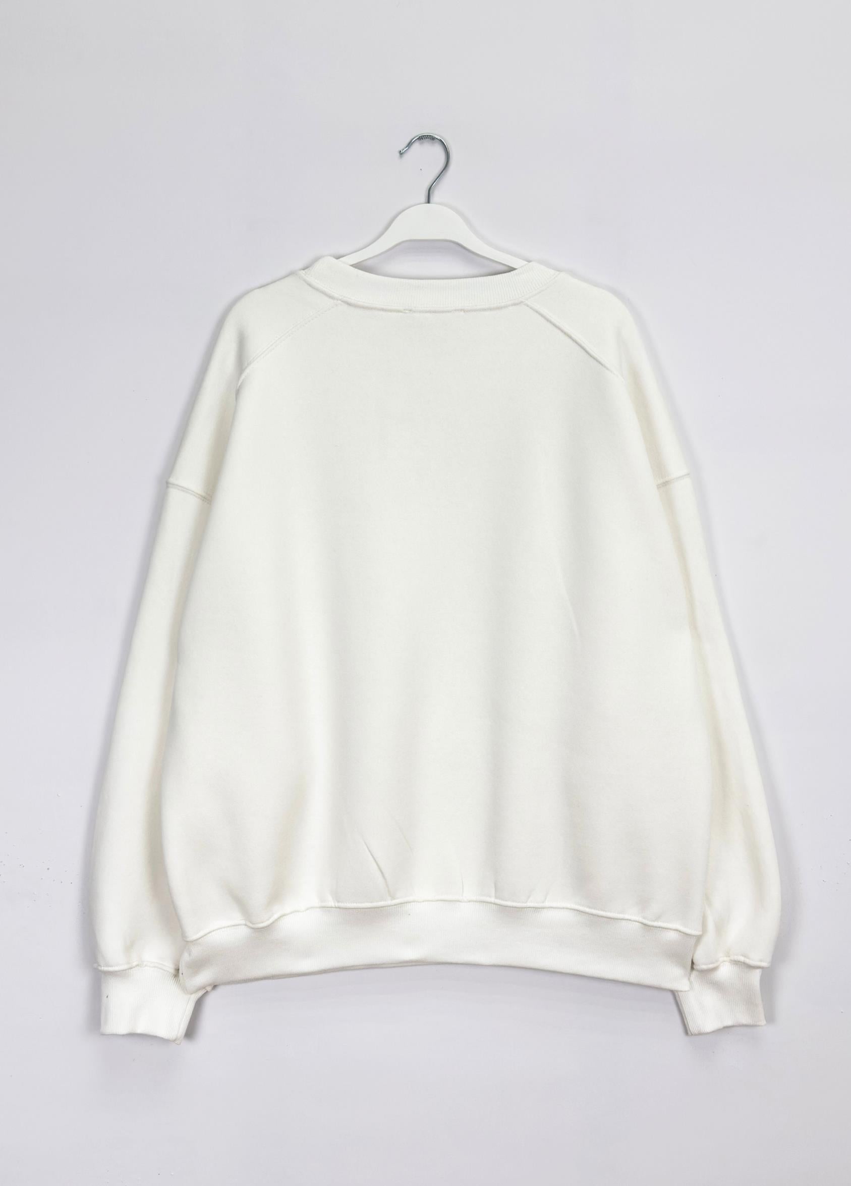 3 İplik Basıc Sweat Ekru