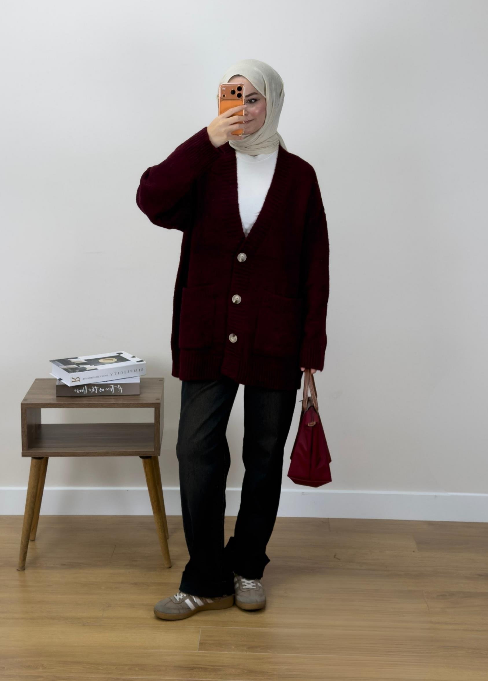 Adena Triko Hırka Kahve 