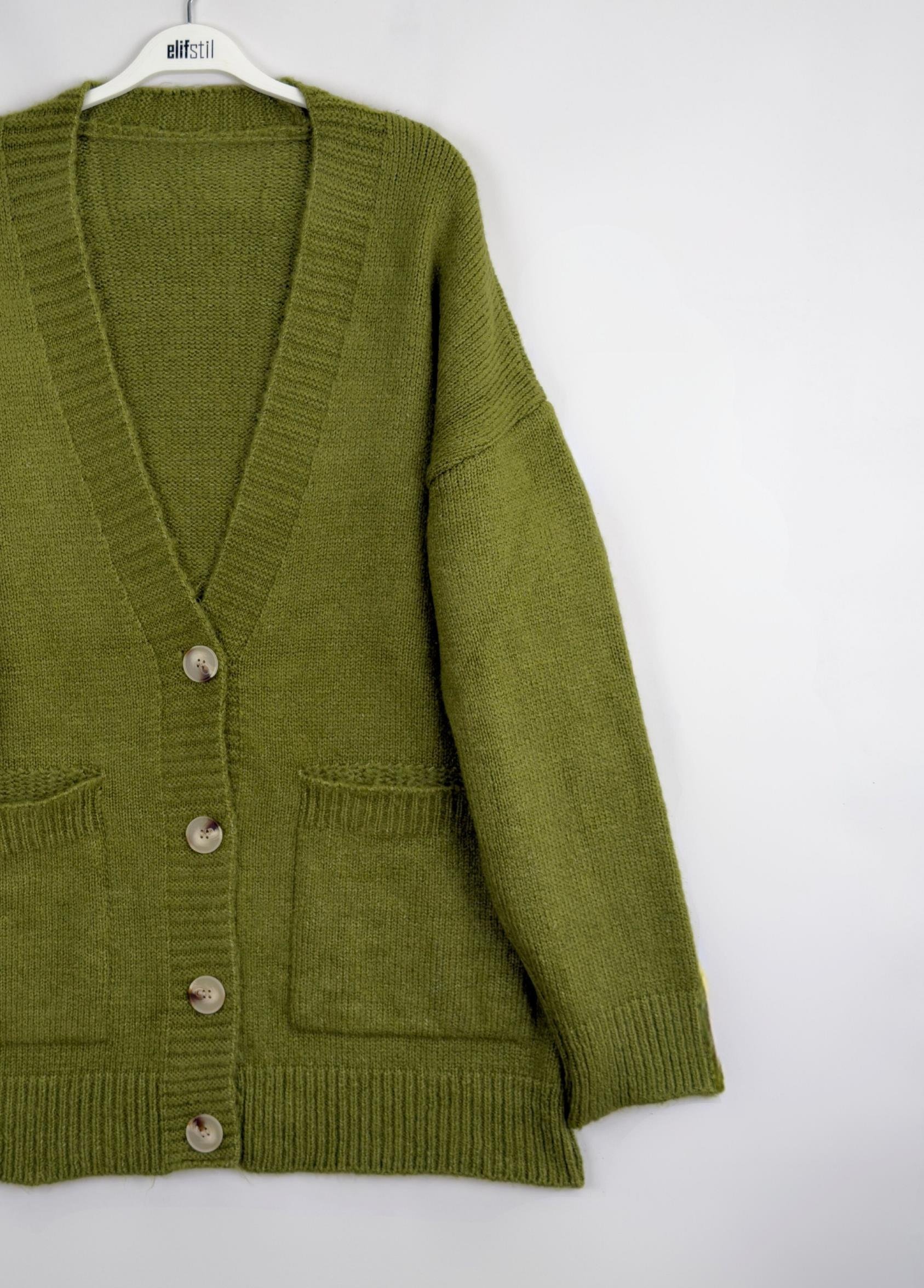 Adena Triko Hırka Yeşil 