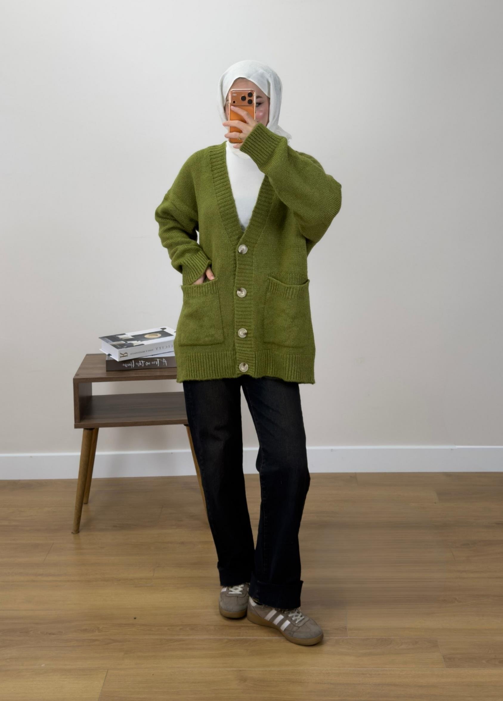 Adena Triko Hırka Yeşil 