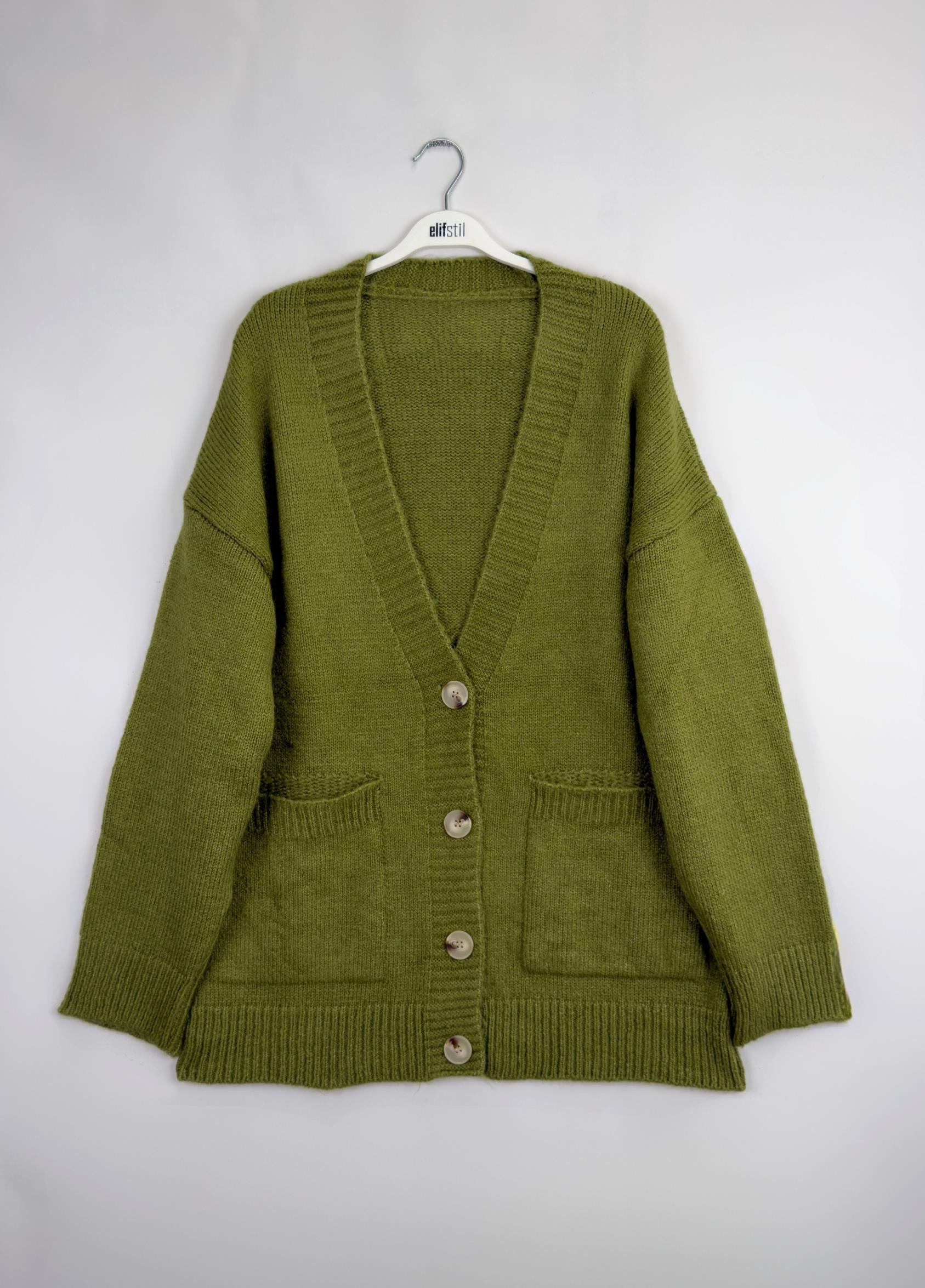 Adena Triko Hırka Yeşil 