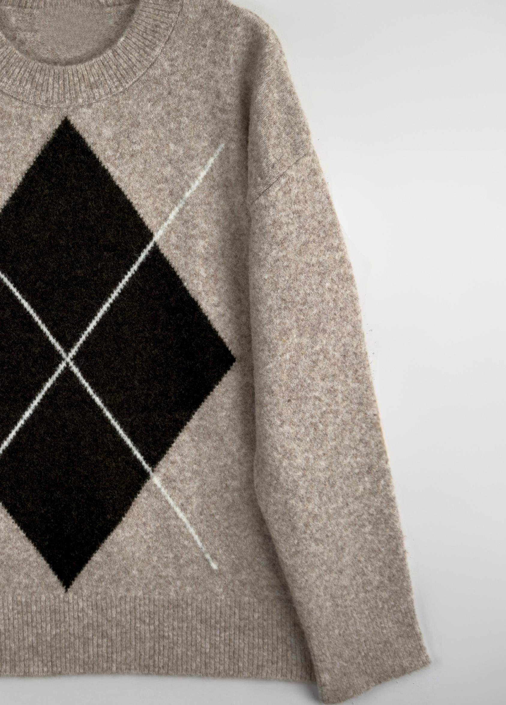 Almira Baklava Desen Kazak Bej 