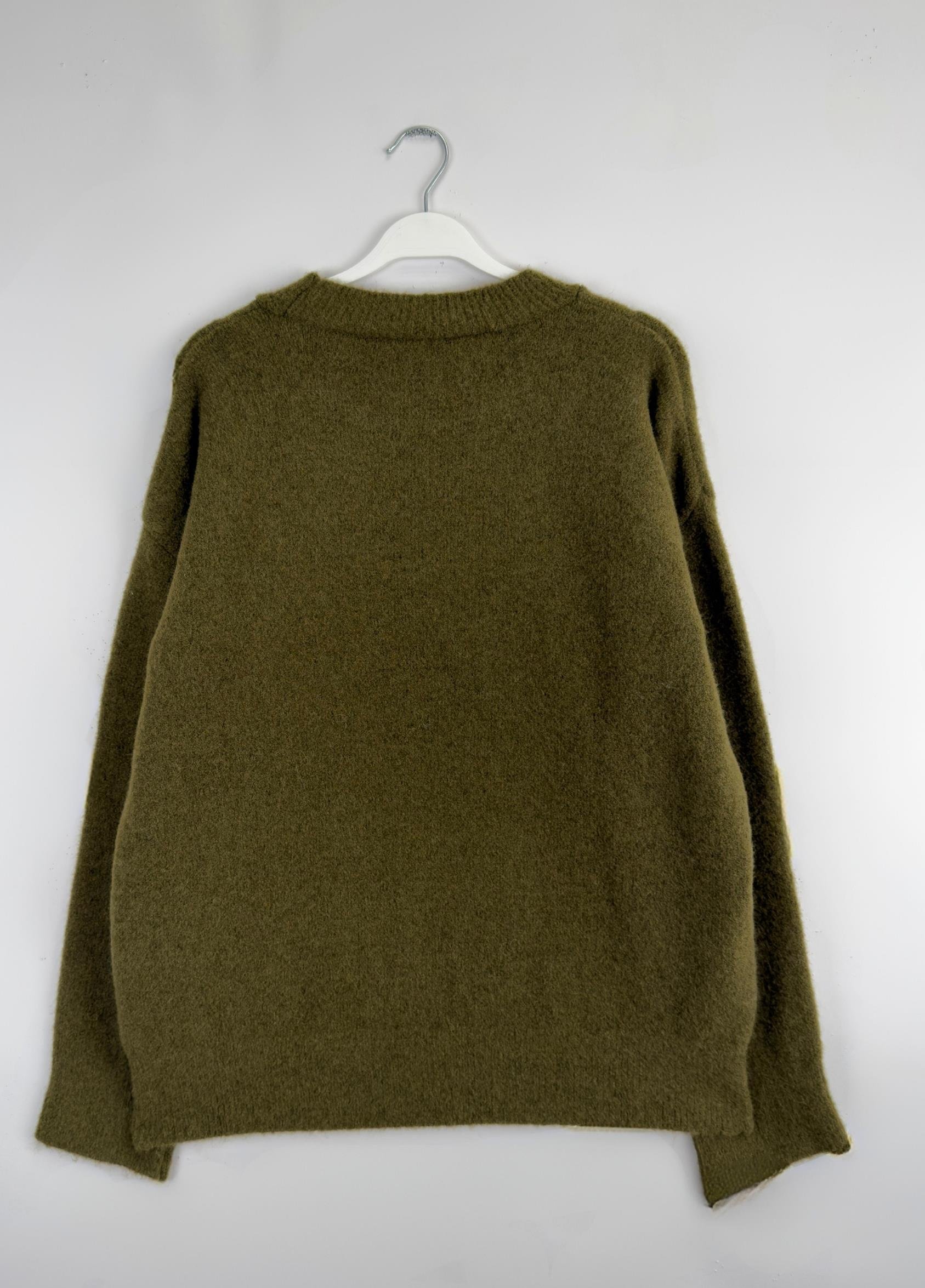 Almira Baklava Desen Kazak Yağ Yeşili 