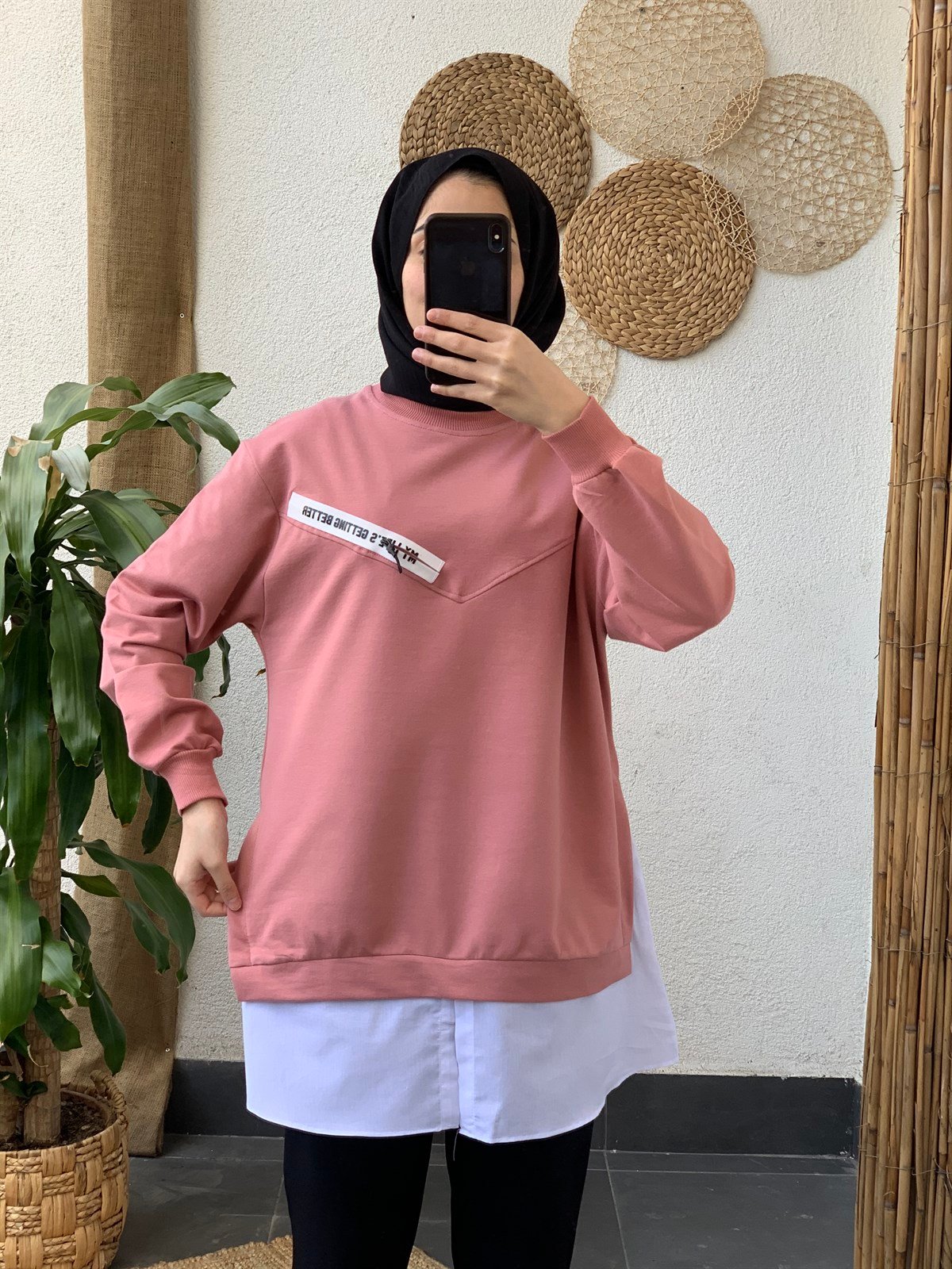 Altı Gömlek Sweat Pudra