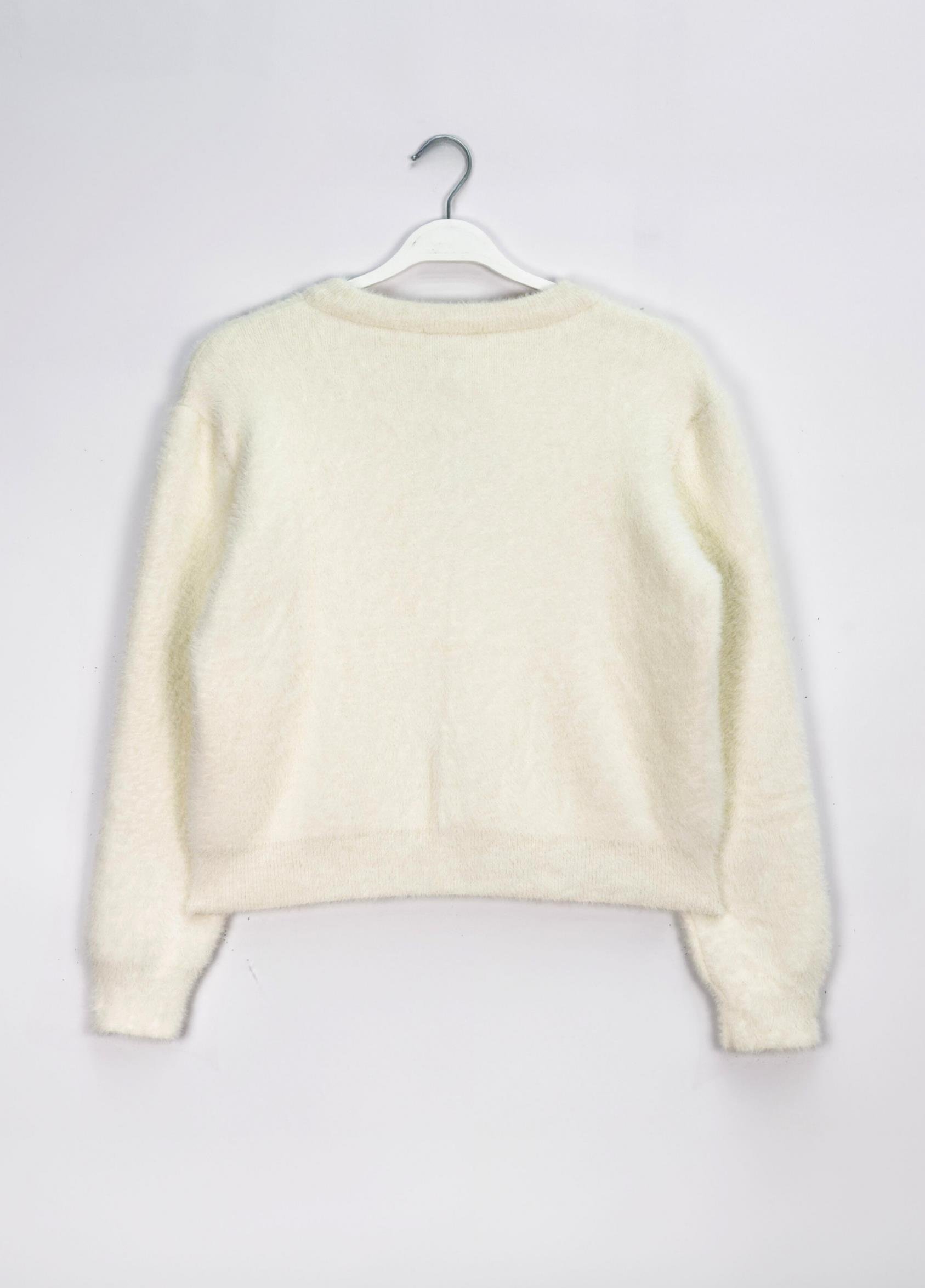 Aria Taşlı Sakallı Hırka Ekru