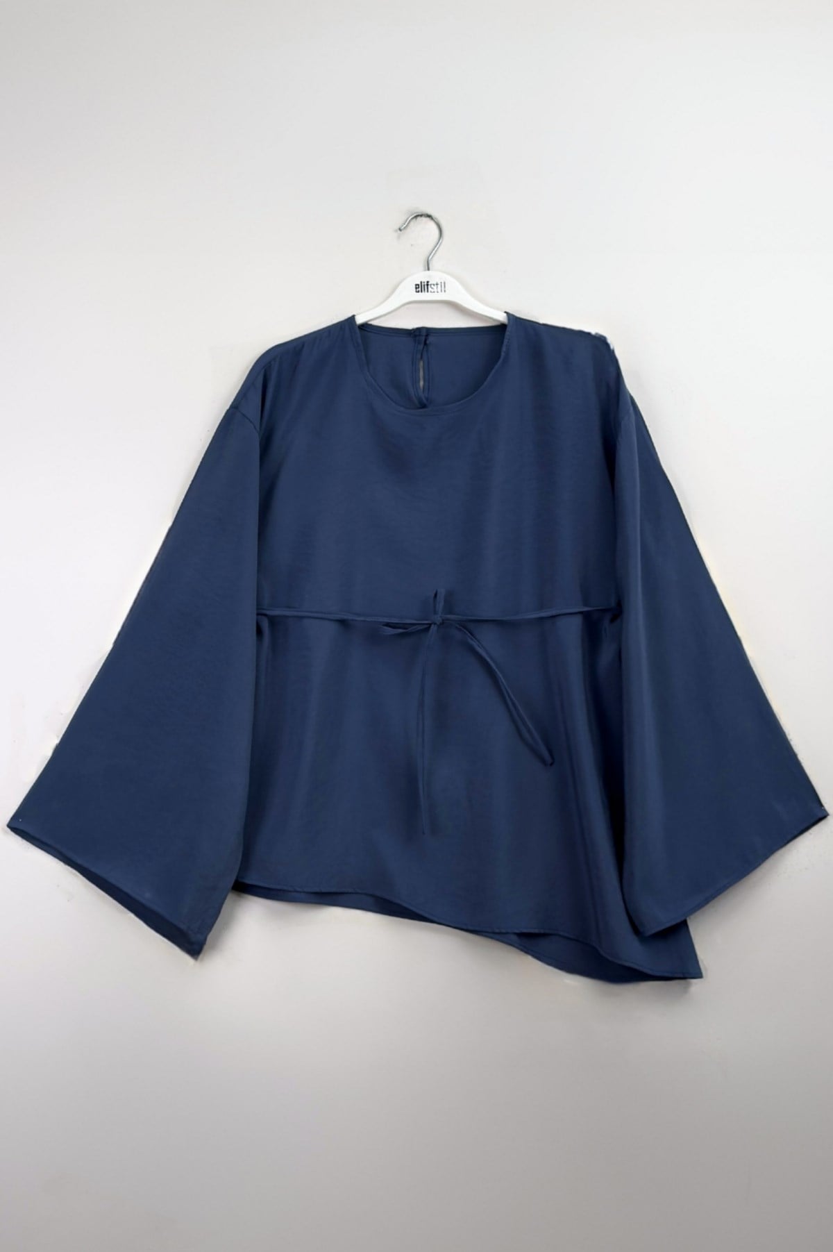 Asimetrik Tensel Bluz İndigo