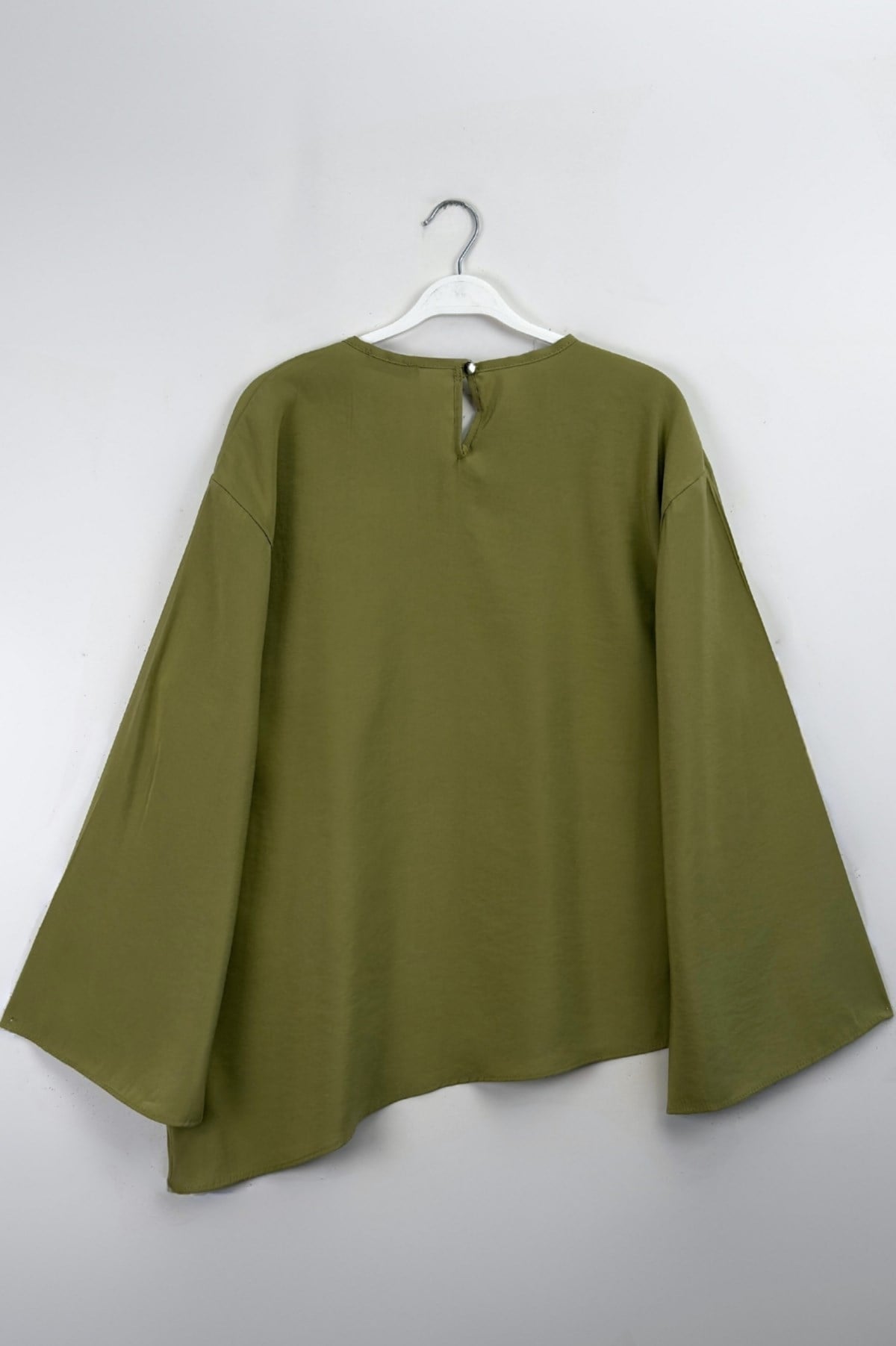 Asimetrik Tensel Bluz Olive 