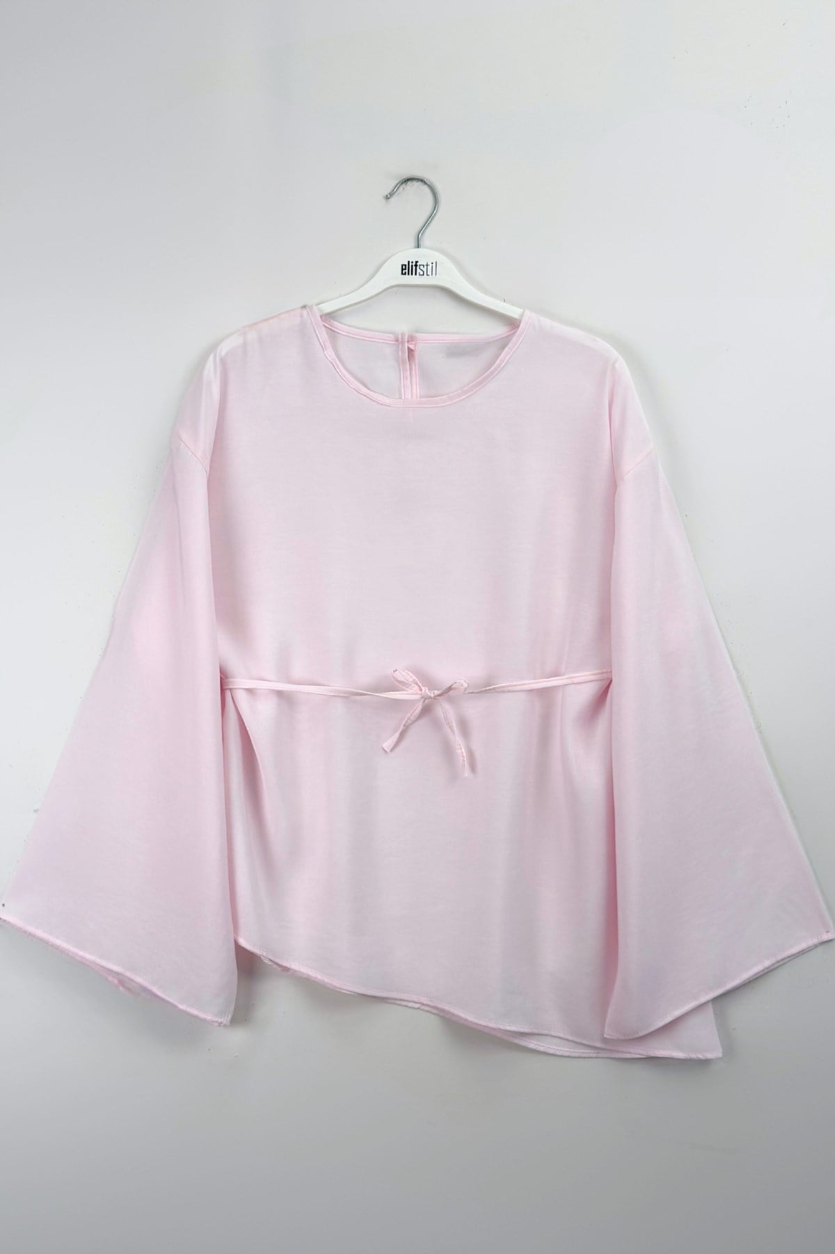 Asimetrik Tensel Bluz Pembe 