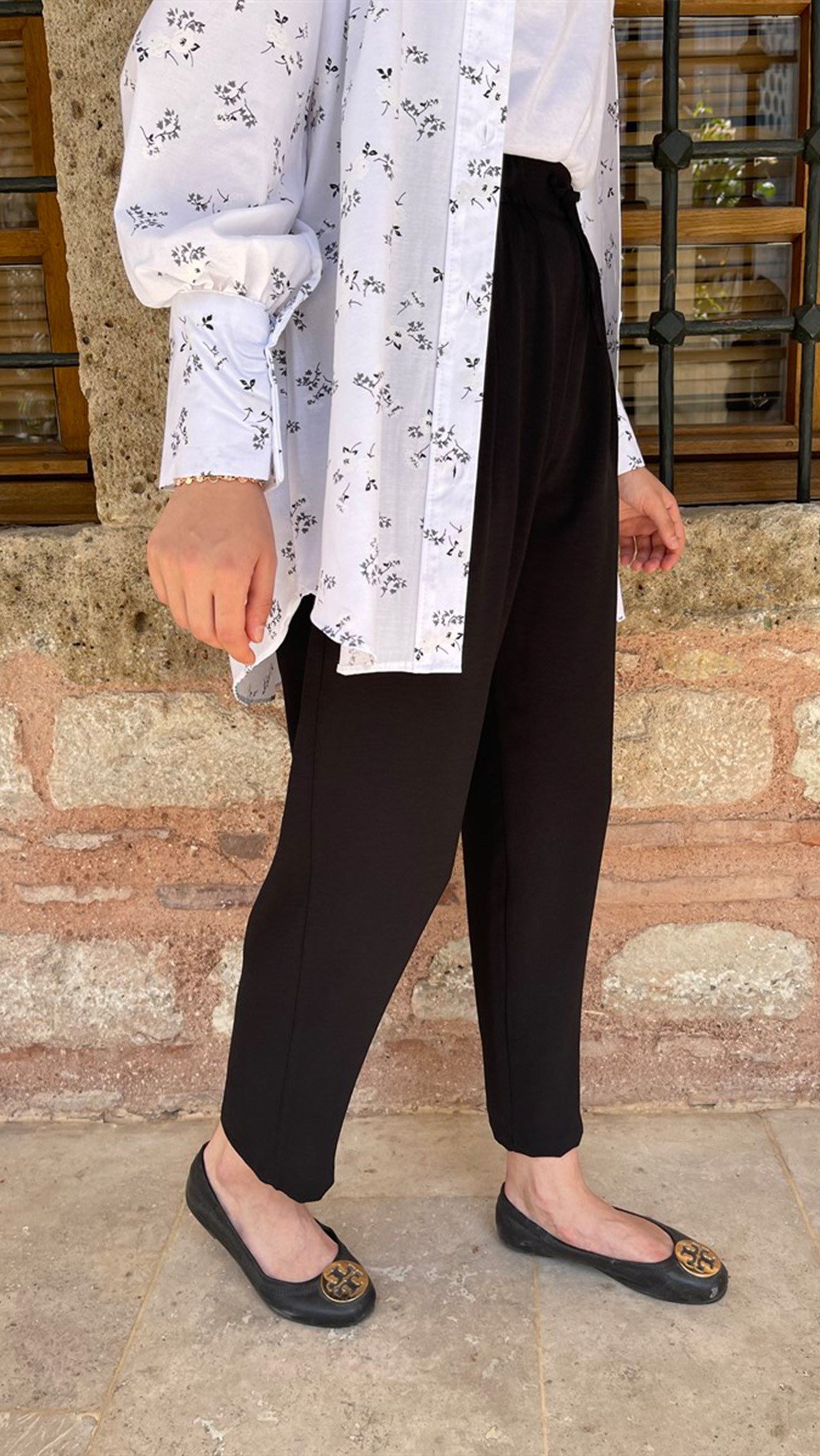 Ayrobin Kumaş Pantolon Siyah