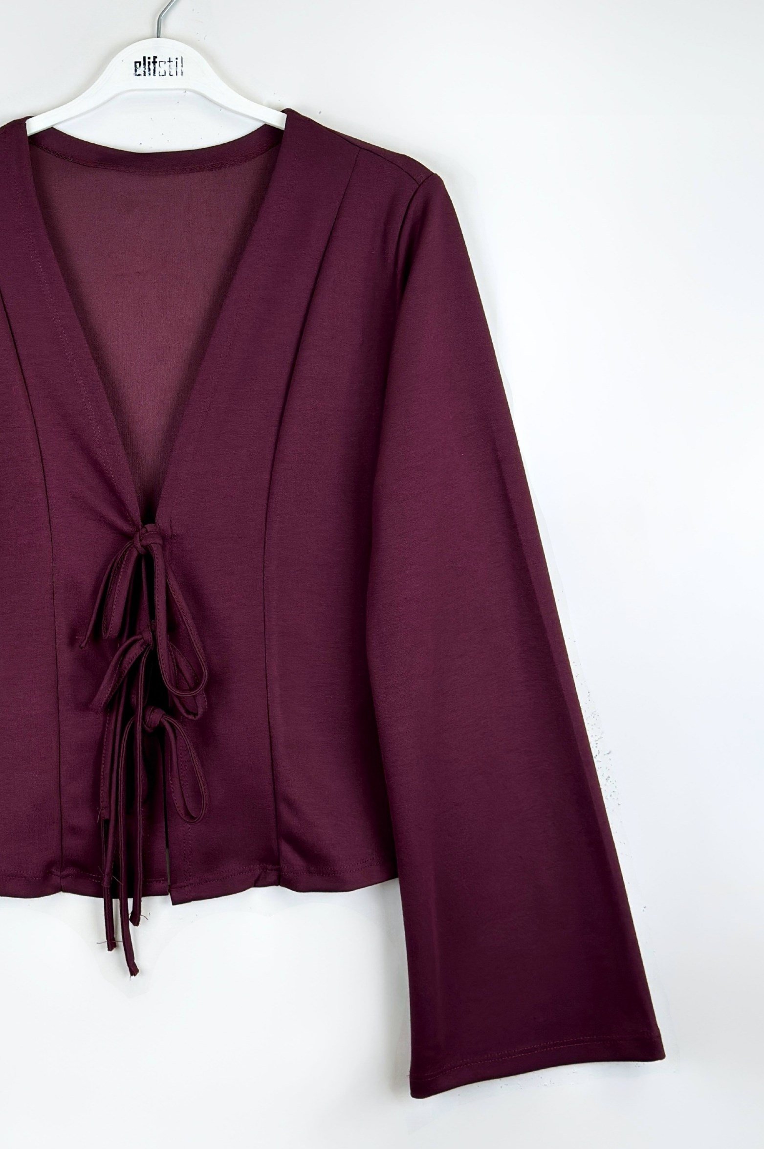 Bağlamalı Kimono Bordo 