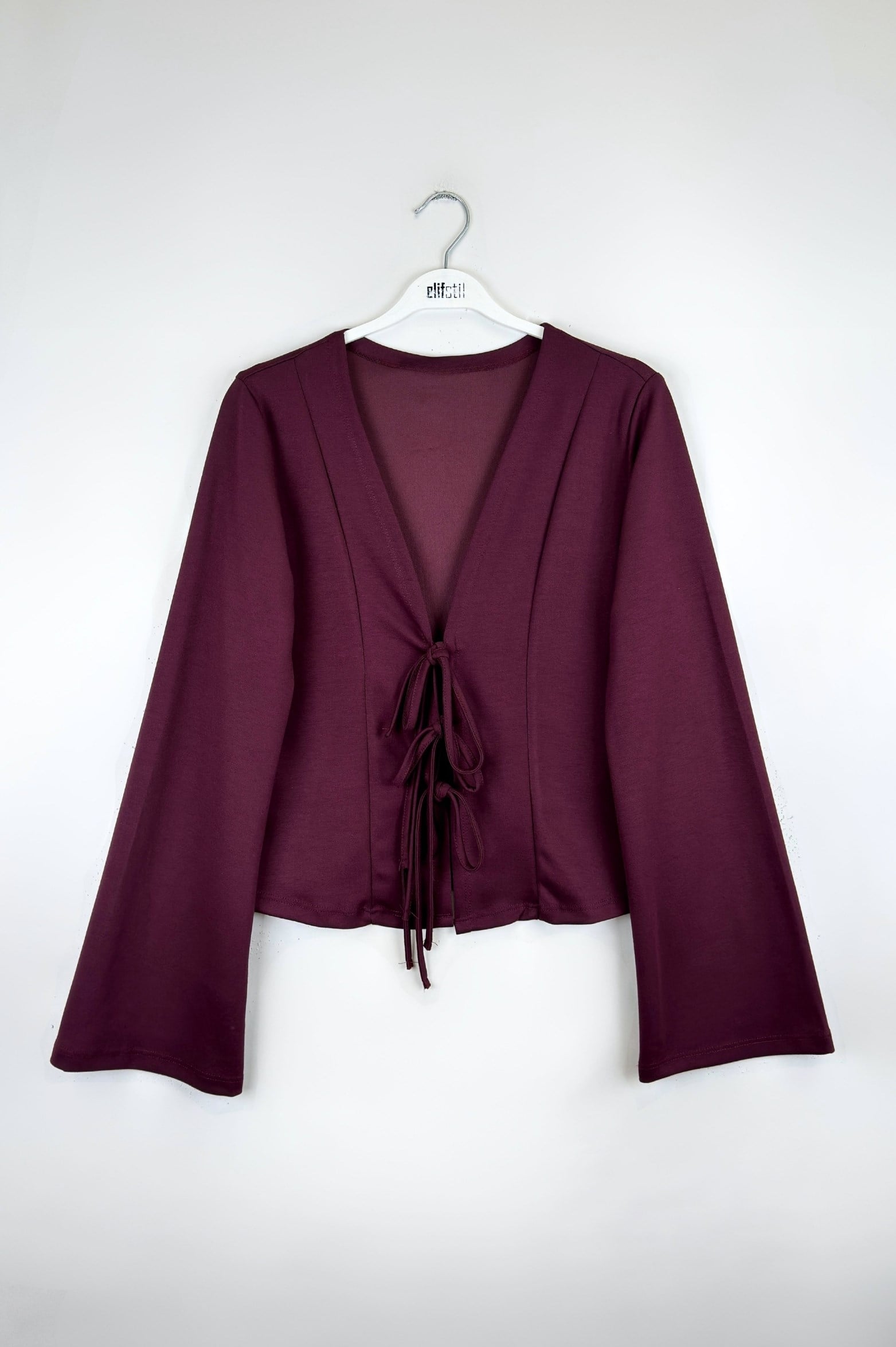 Bağlamalı Kimono Bordo 