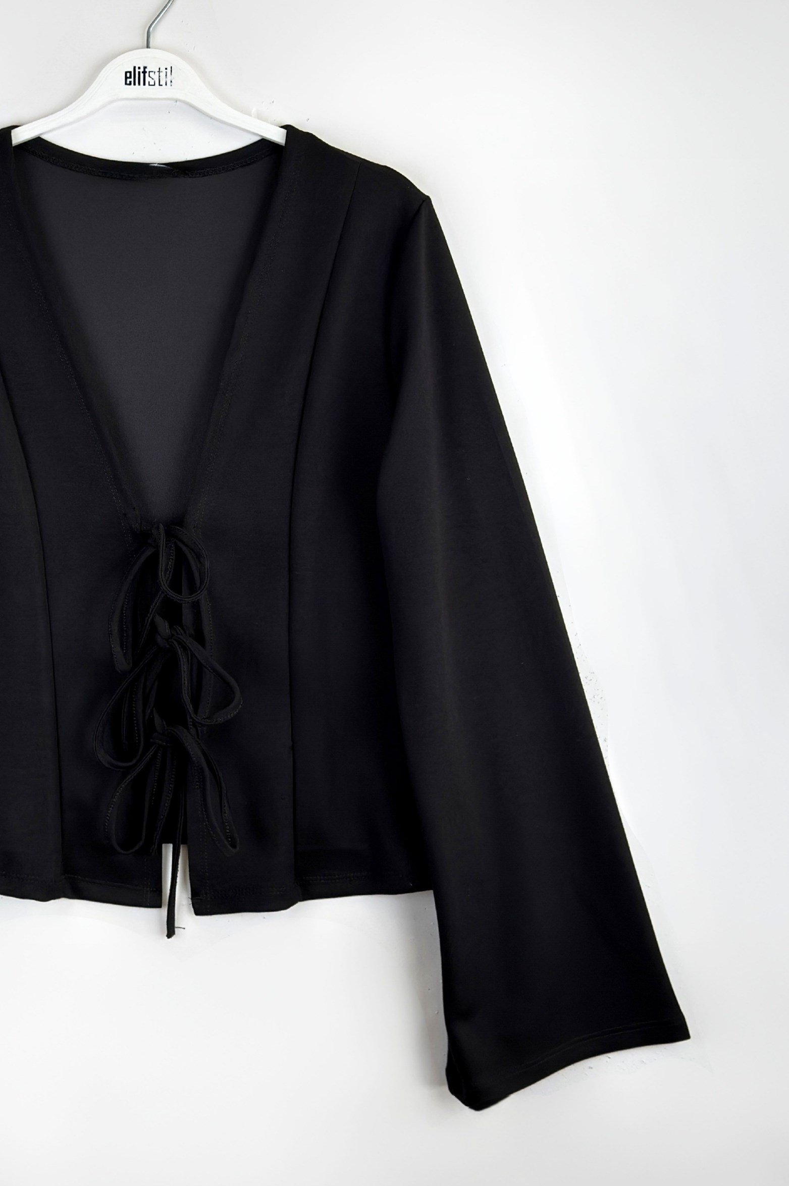 Bağlamalı Kimono Siyah 