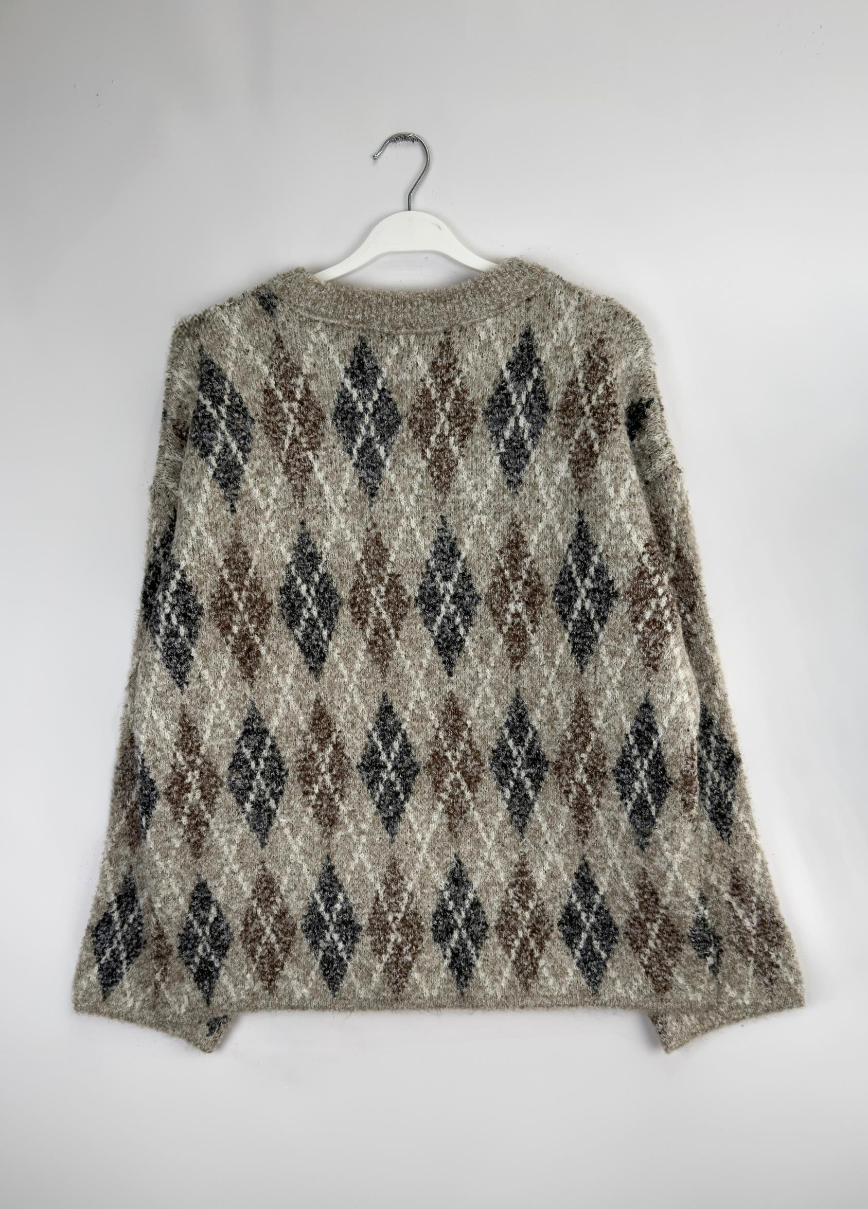 Baklava Desen Buklet Kazak Vizon 